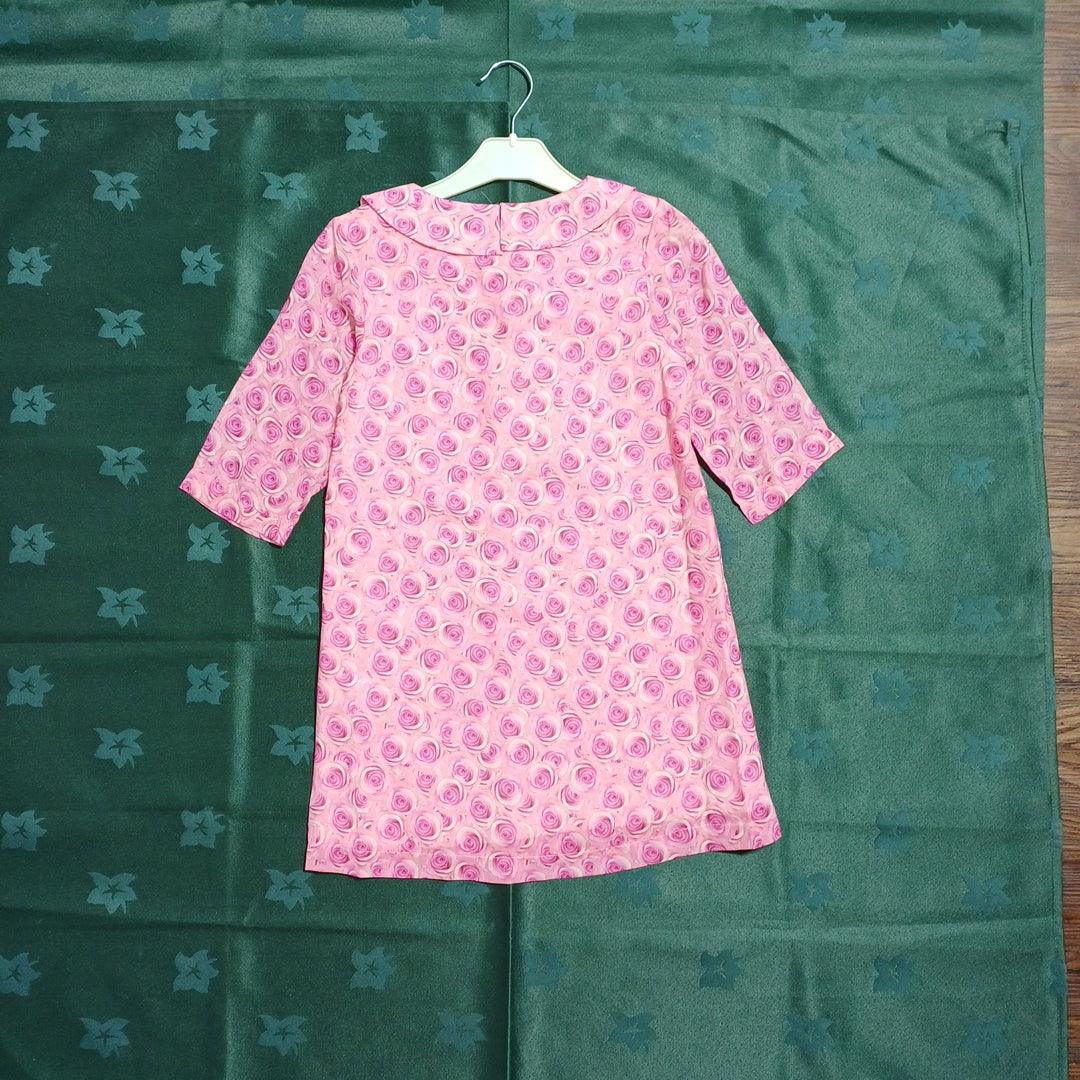 Pink G16Y60714 Goose Girls 3/4 Sleeve Dress