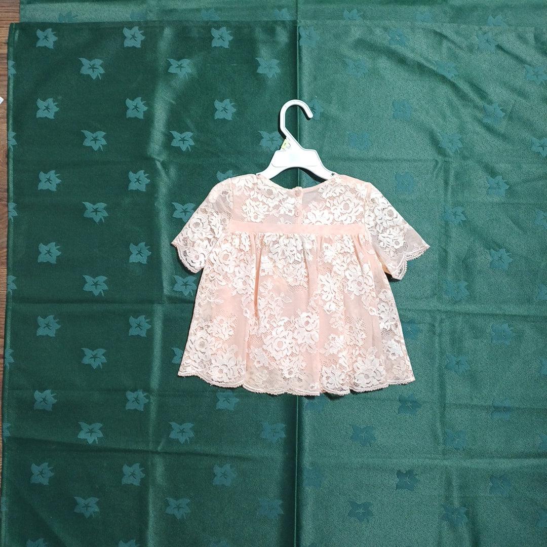 فستان توين سيت وردي اللون لطفلة بعمر سنتين FS52LE