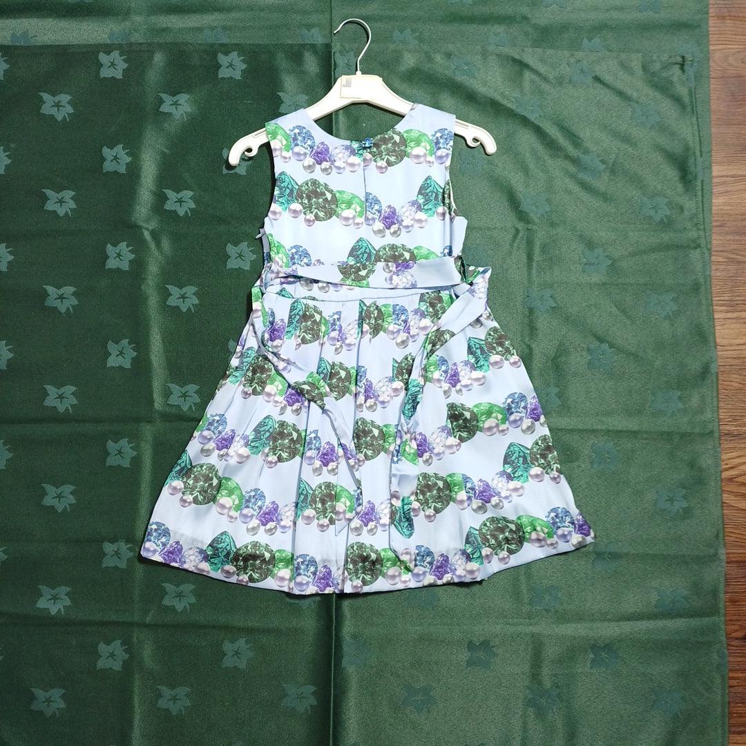 RACHEL RILEY BLUGRN-5Y GIRL DRESS RR0096