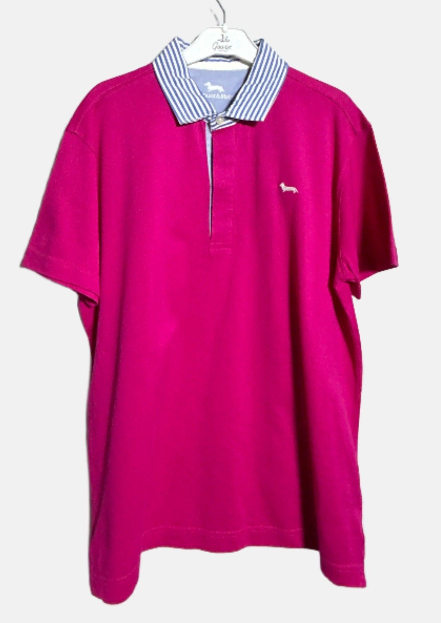 HARMONT&BLAINE BOYS POLO T-SHIRT PINK-XXL