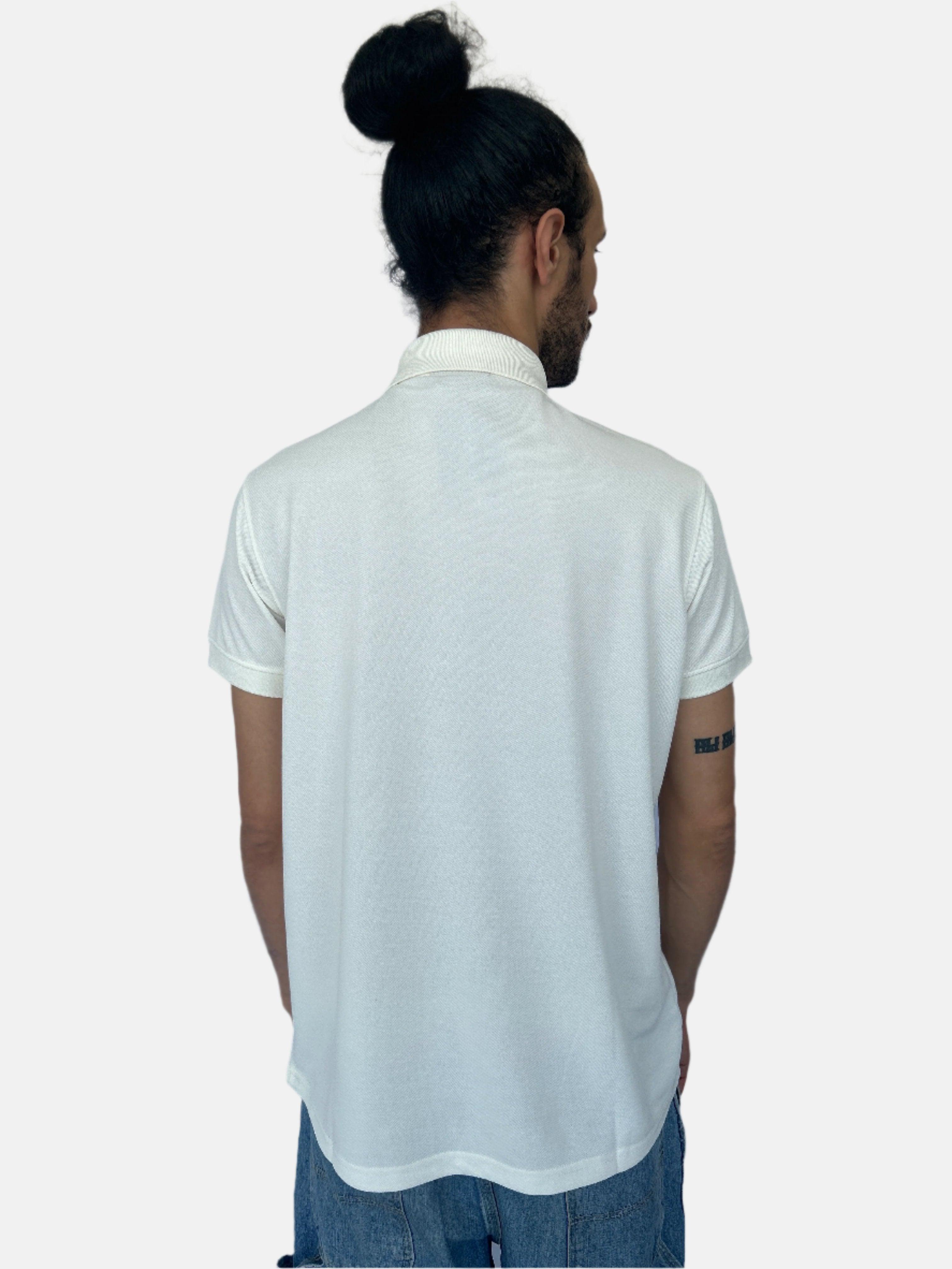 DOLCE & GABBANA Logo Plaque Polo T-shirt White