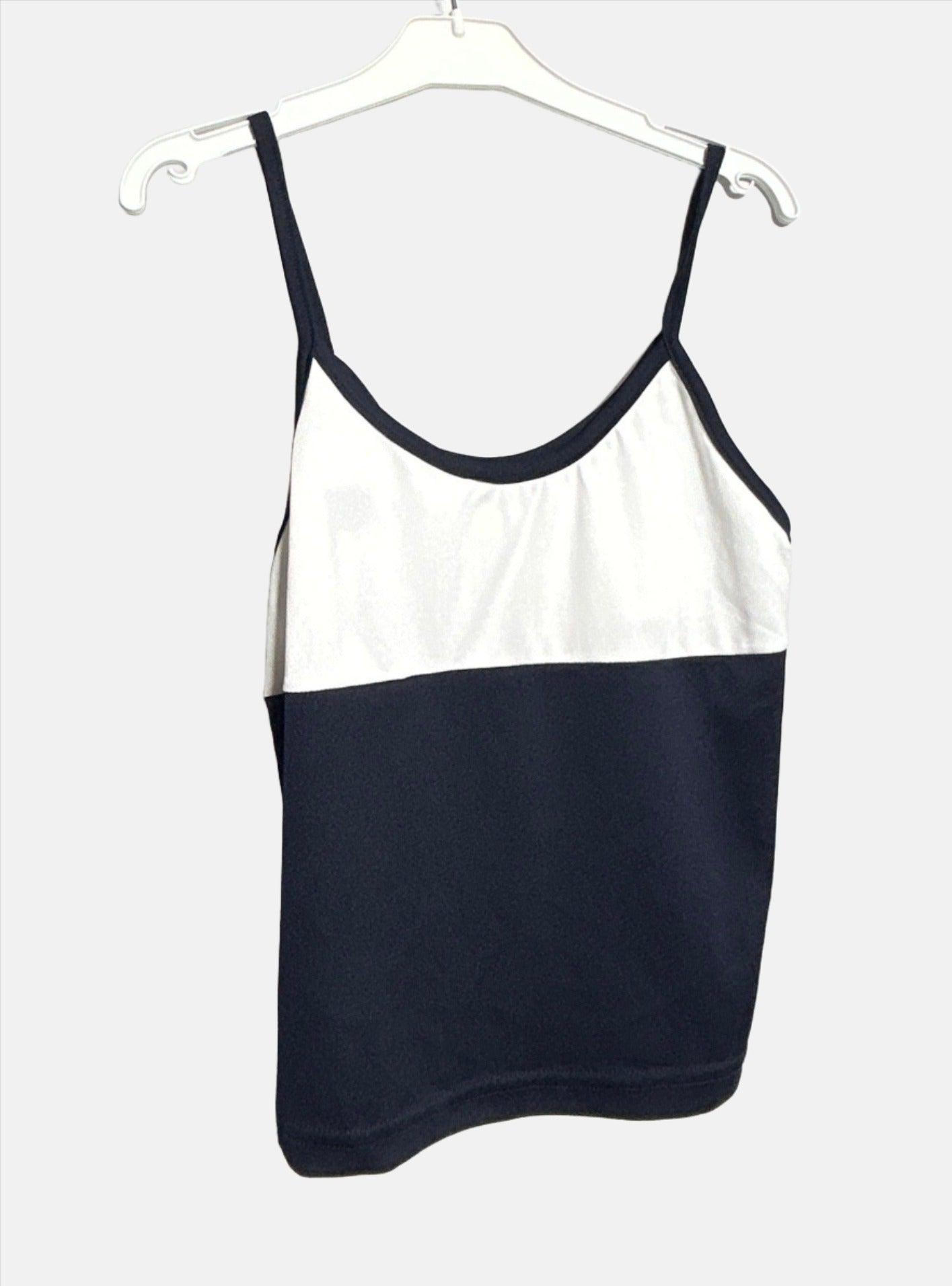 بلوزة EXISTENCE GIRL باللون الأسود والأبيض مقاس M