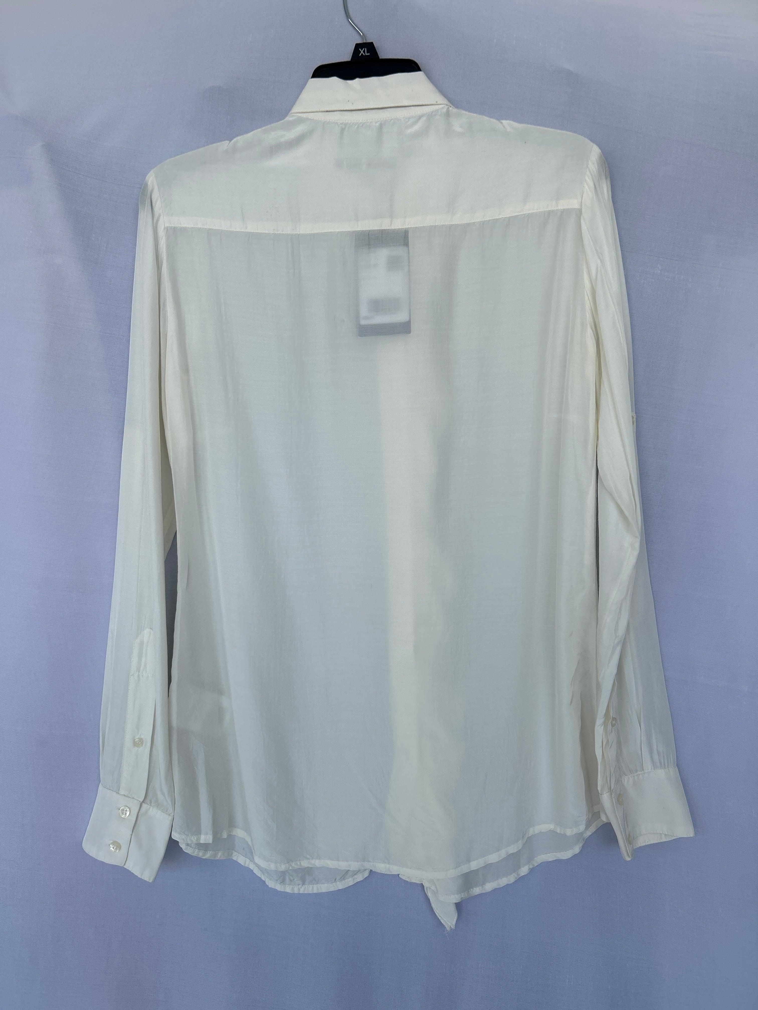 قميص تروساردي نسائي بأكمام طويلة باللون الأبيض Col-02 564360