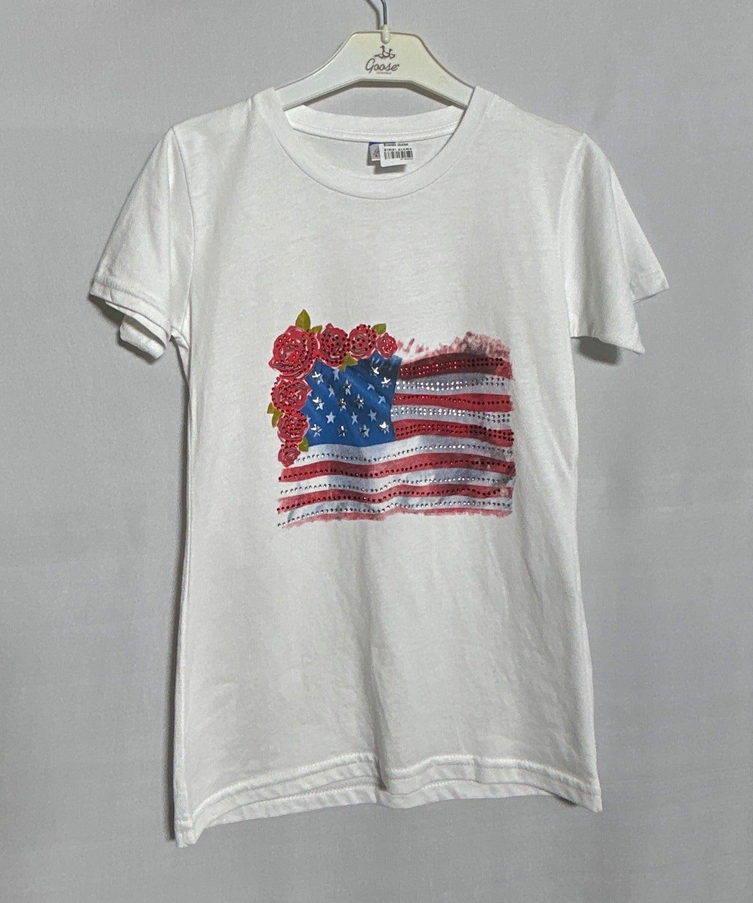 BIMBI GLAMOUR GIRL T-SHIRT FLOWER FLAG