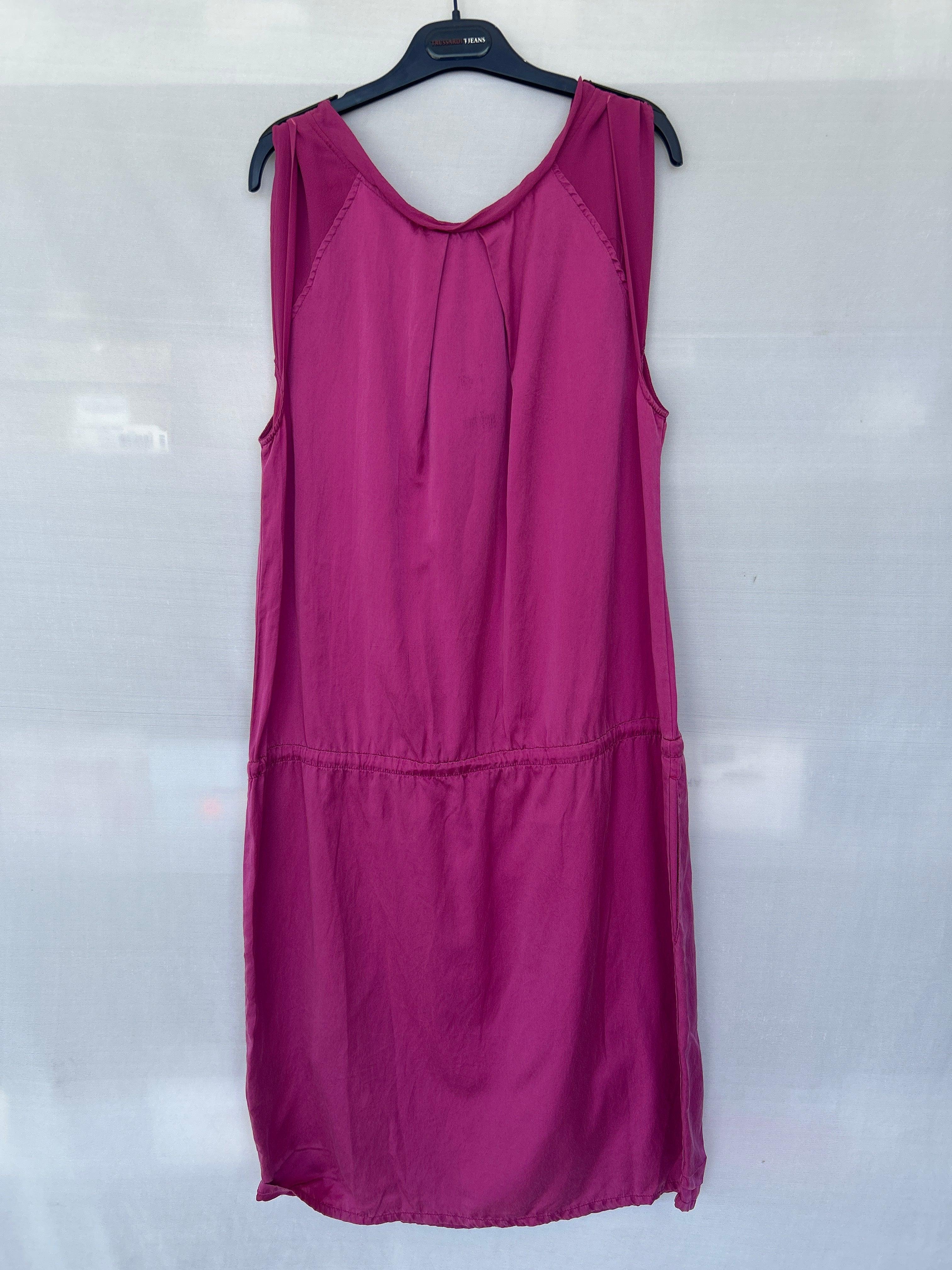 فستان تروساردي نسائي بدون أكمام أرجواني اللون Col-33 661535