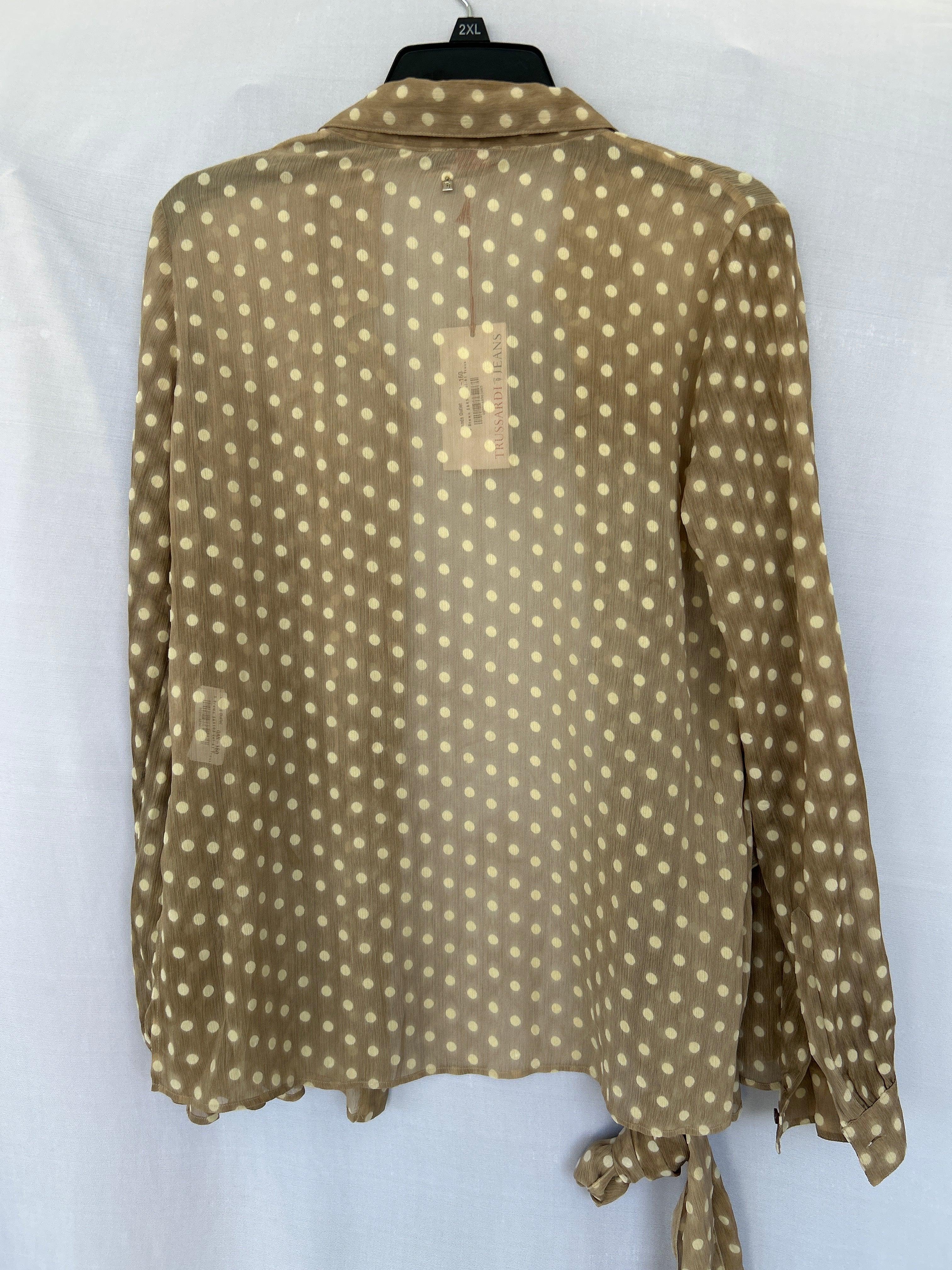 قميص نسائي مفتوح بأكمام طويلة من تروساردي Col-61 باللون البني 564502