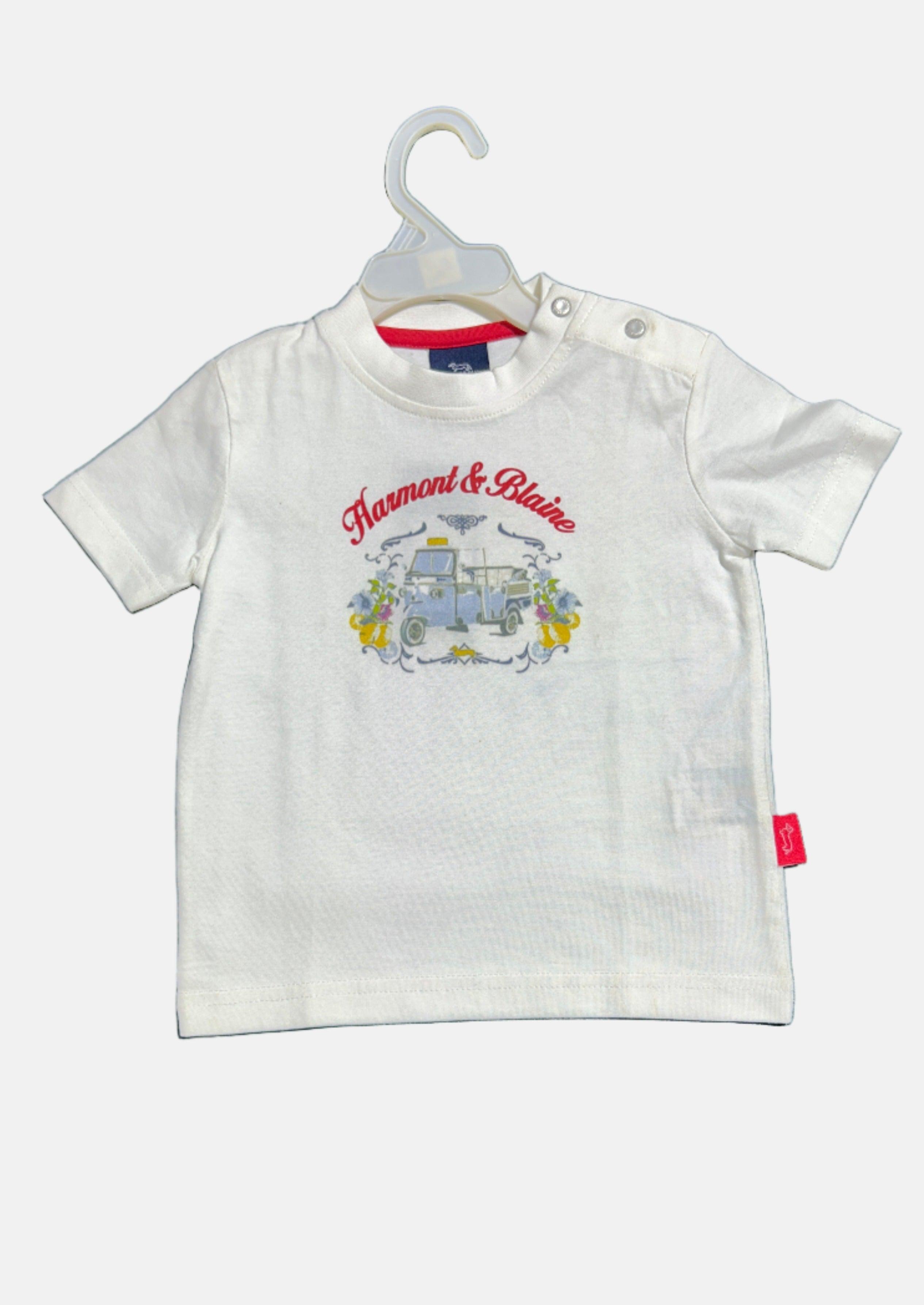 HARMONT&BLAINE BOYS RN T-SHIRT WHT-18M