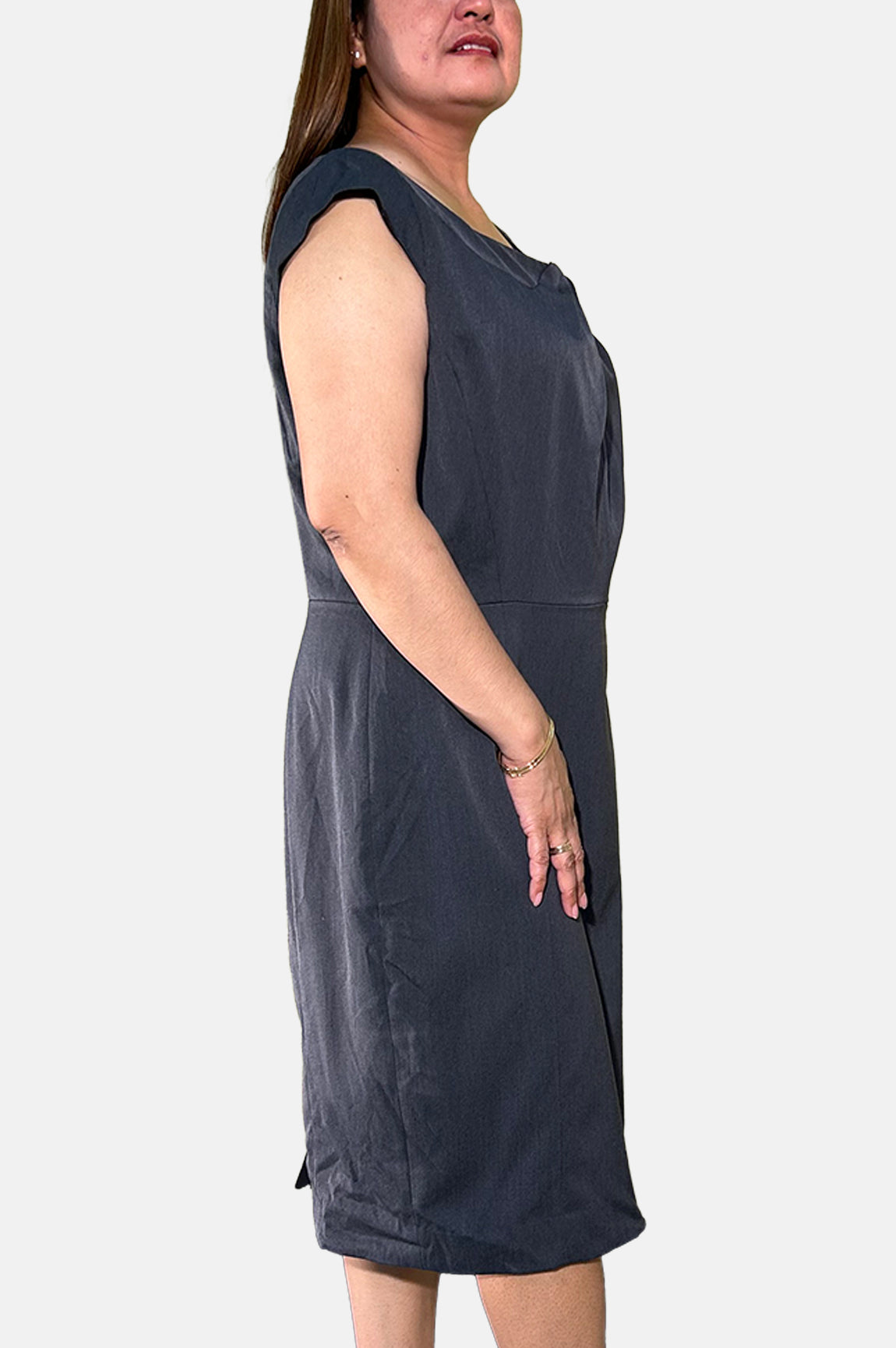 Anne Klein Women Short Sleeve Dress 10358178 Charcoal