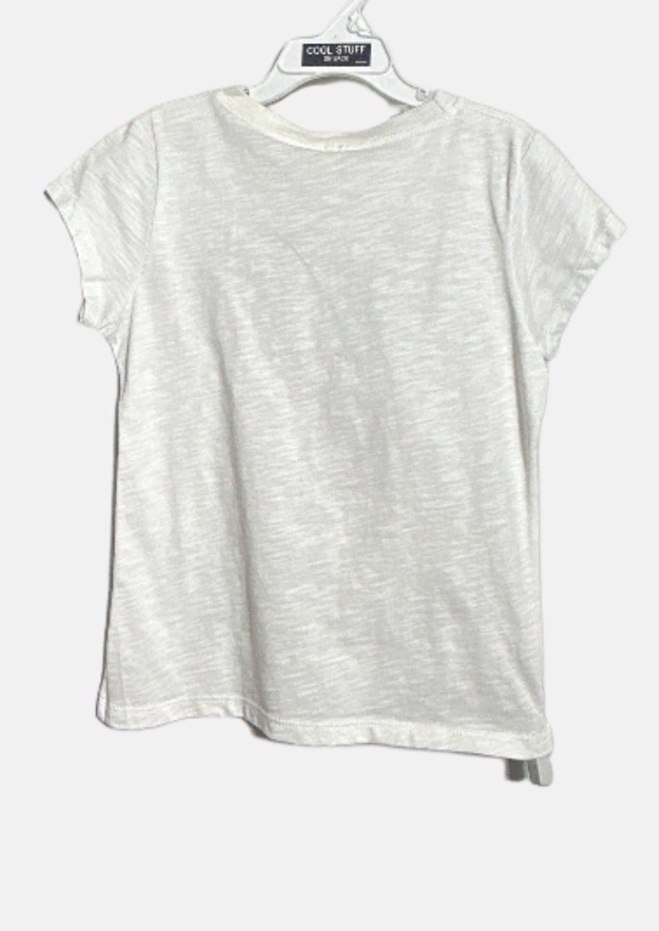 تي شيرت I CARE GIRLS IC 1638 مطبوع عليه زهور بيضاء وزرقاء من BIMBA