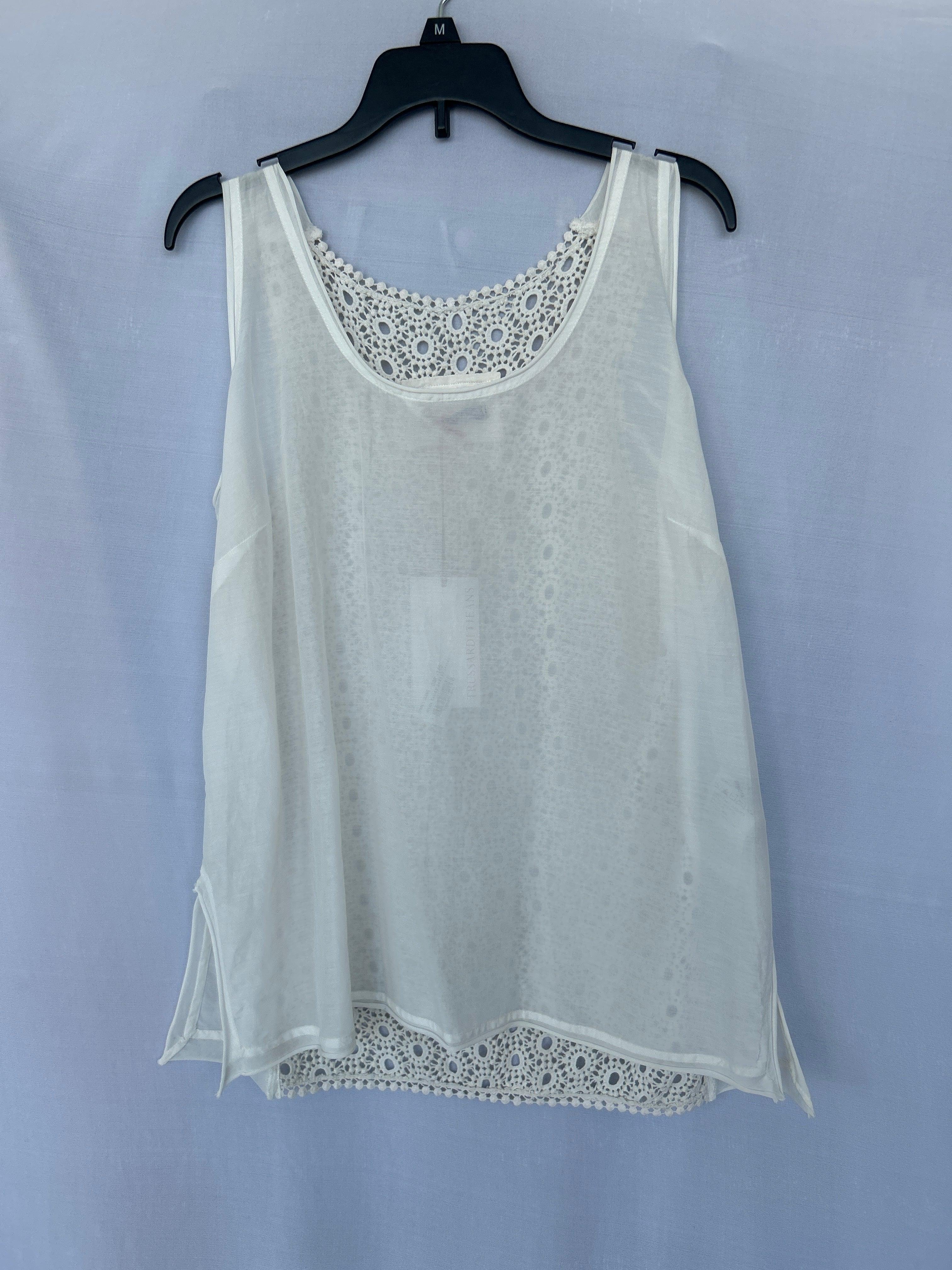 بلوزة نسائية بدون أكمام من تروساردي 564559 باللون الأبيض Col-02