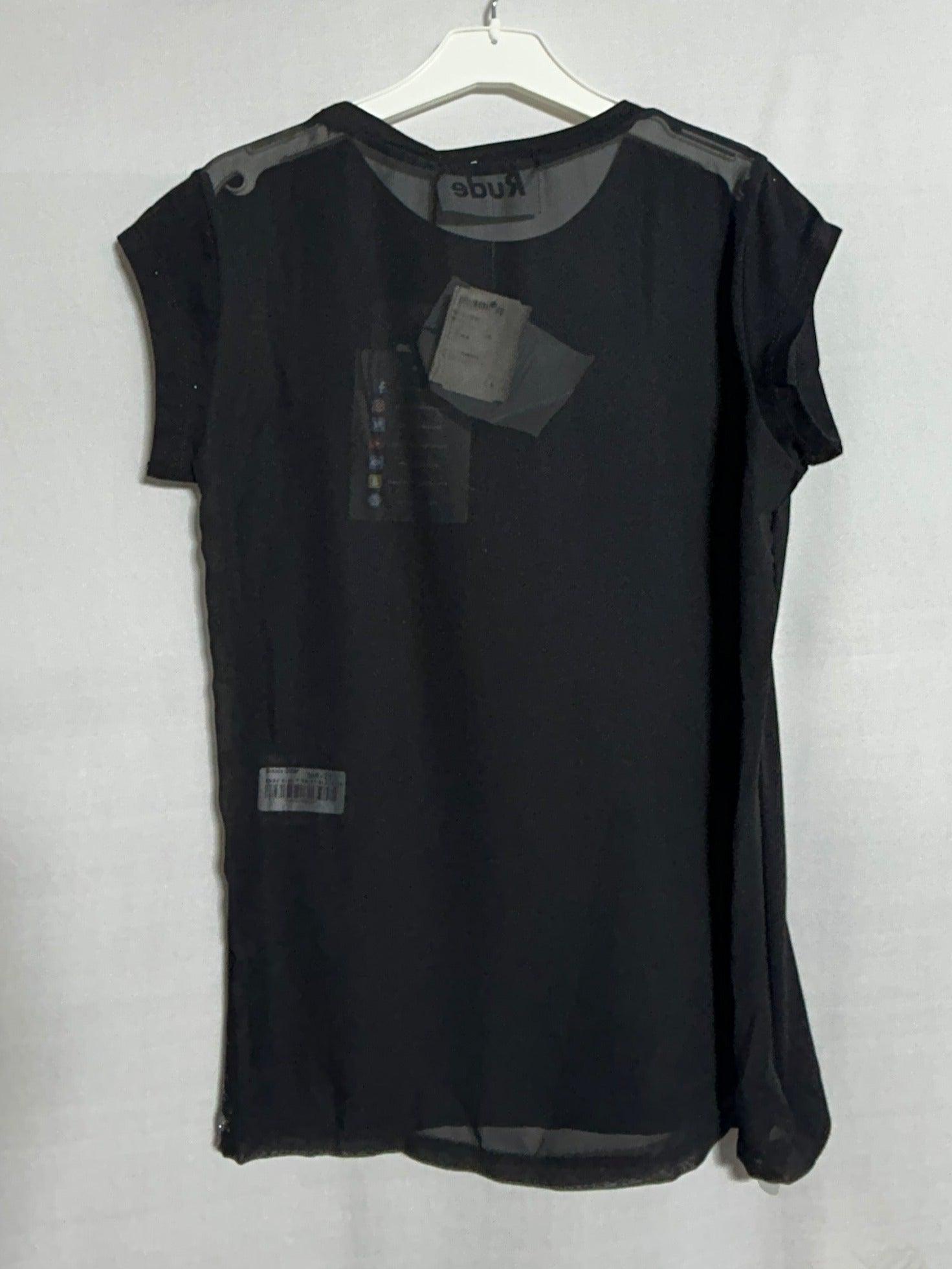 تي شيرت RUDE GIRL أسود مطبوع