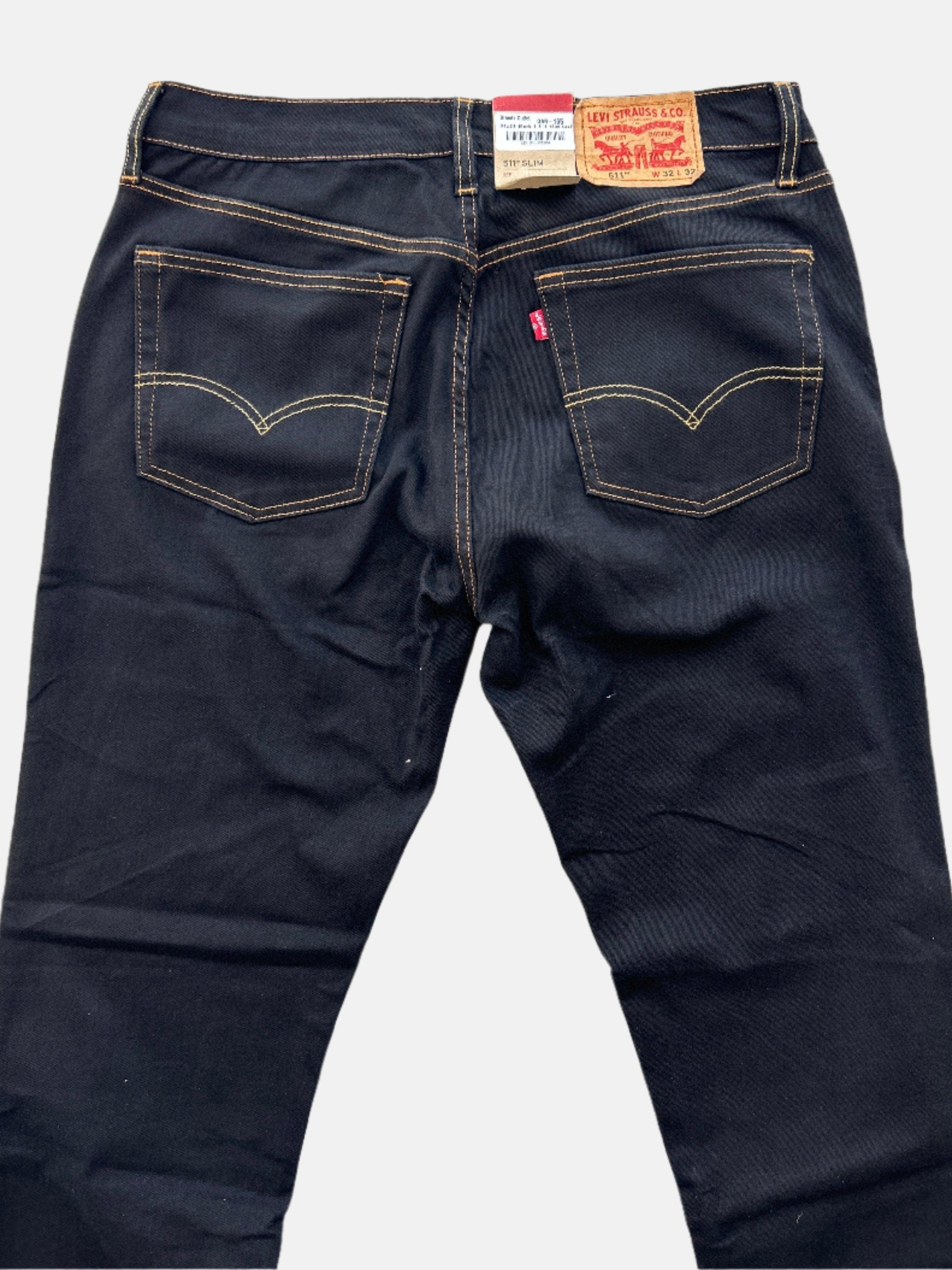 32x32-بنطلون جينز Levi's Stretch Slim 4 511 أسود