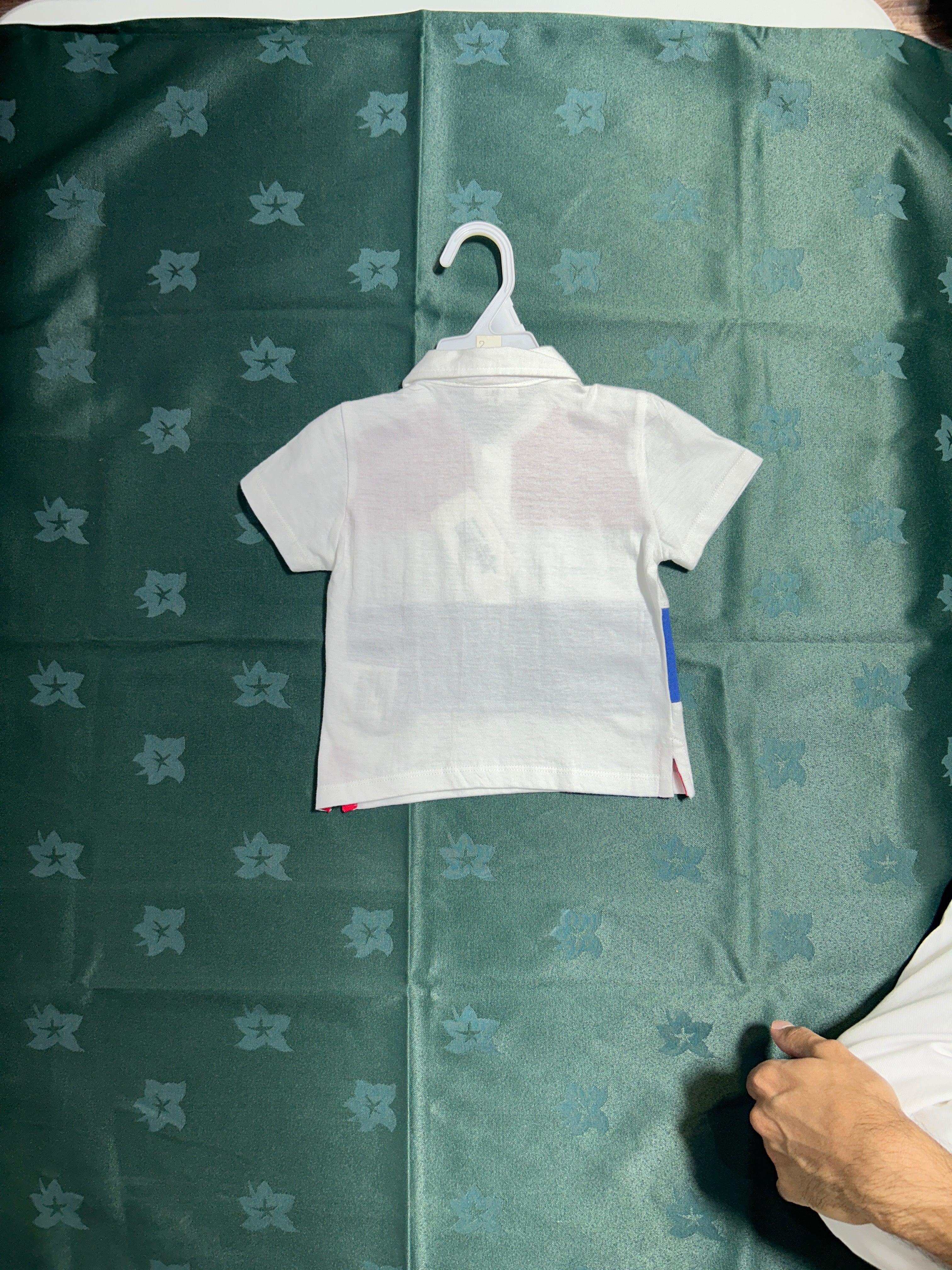 MONTEFIORE WHTMIX-9M POLO T-SHIRT 6M H68 9M H74