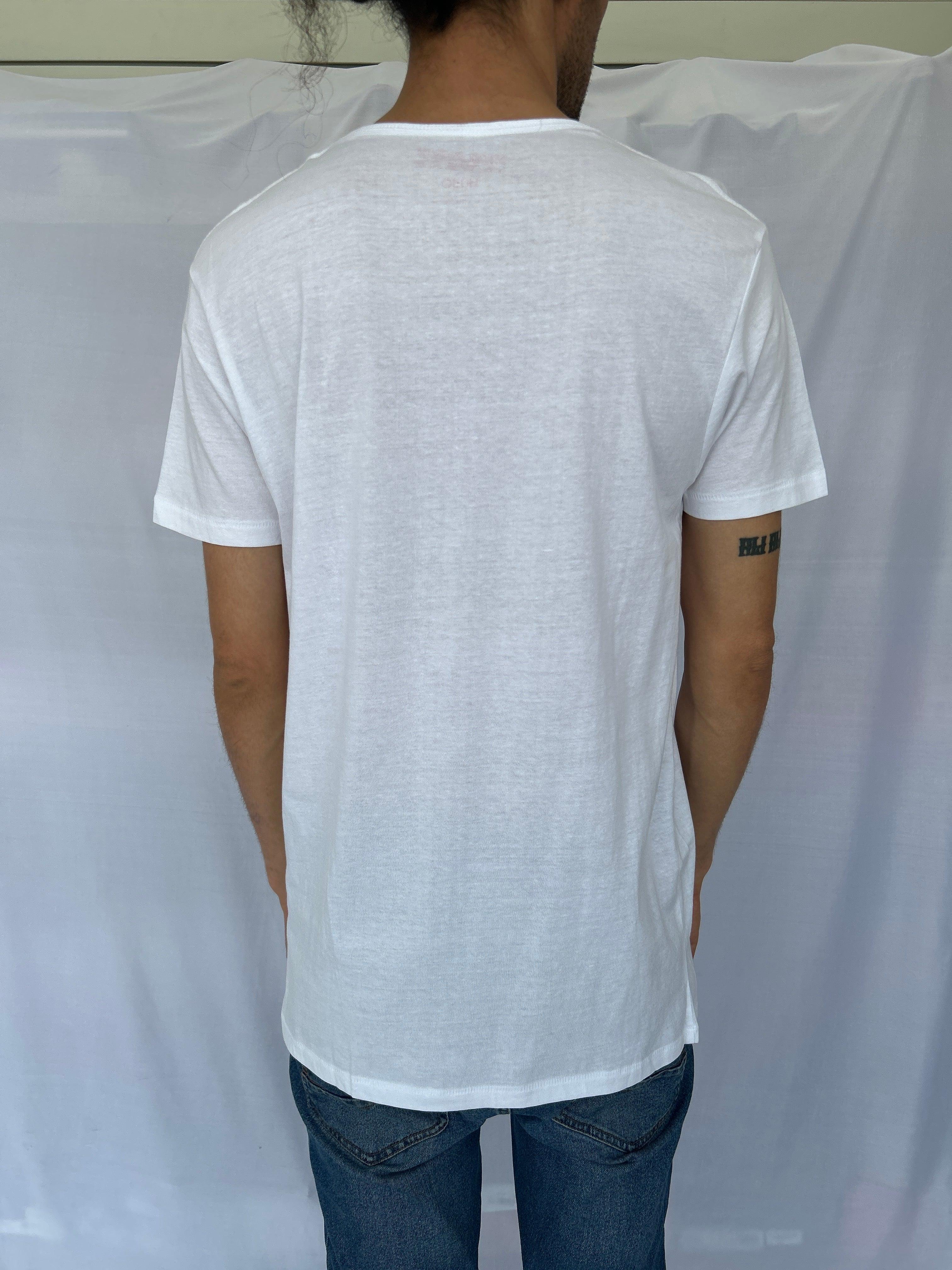 LIU.JO White PROMISE Men V Neck T-Shirt