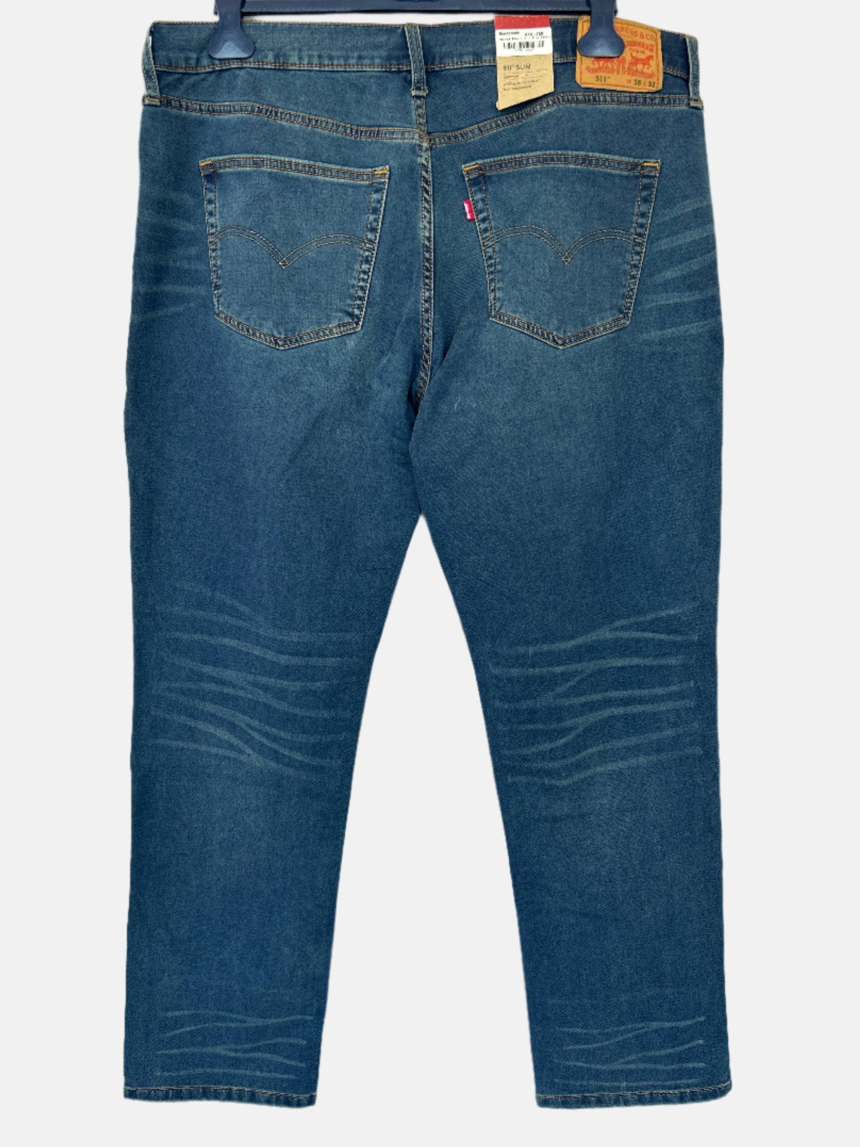 38x32-بنطلون جينز Levi's Stretch Slim 7 511 أزرق