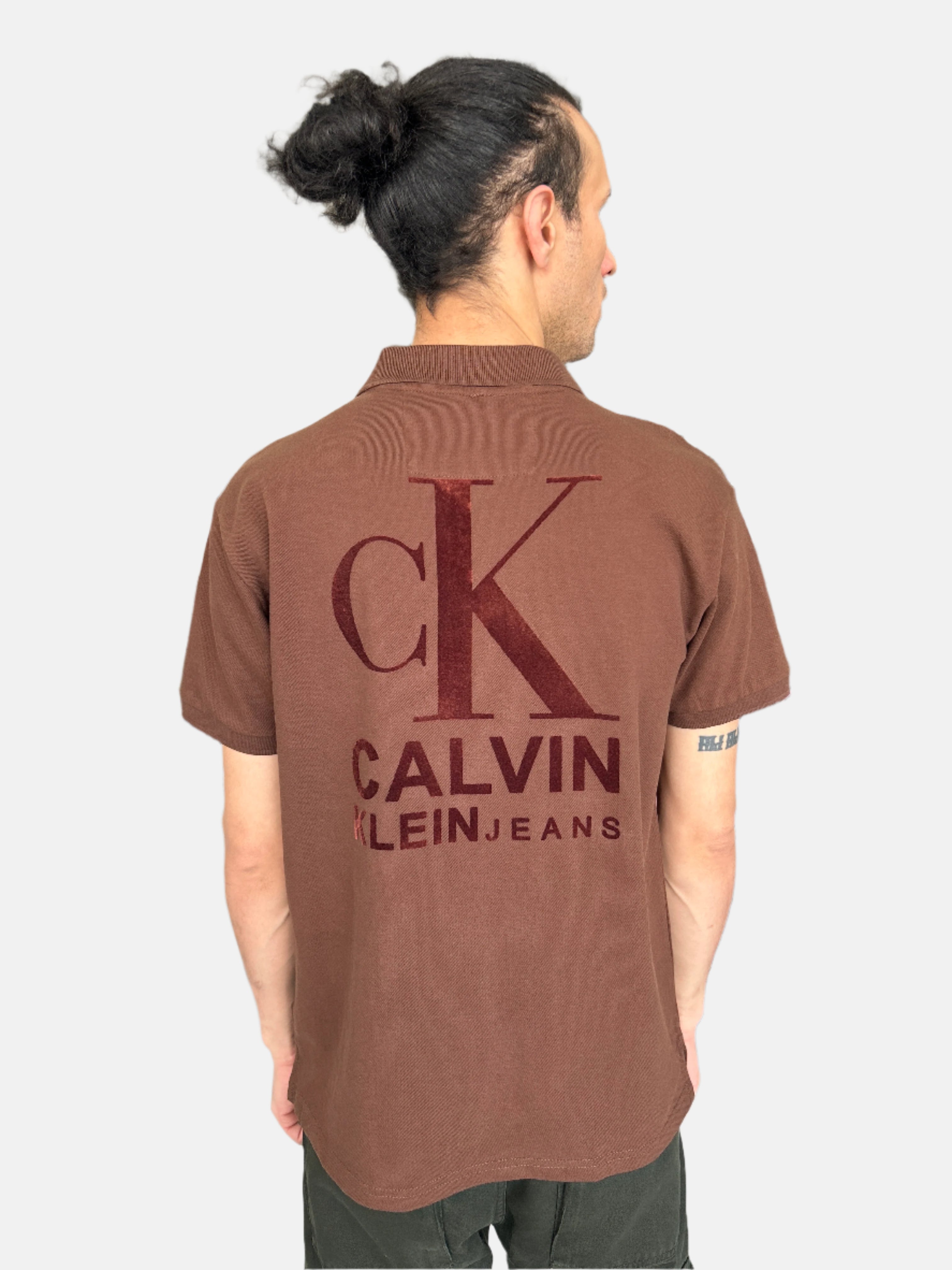 Calvin Klein Men Polo T-Shirt Brown 2526