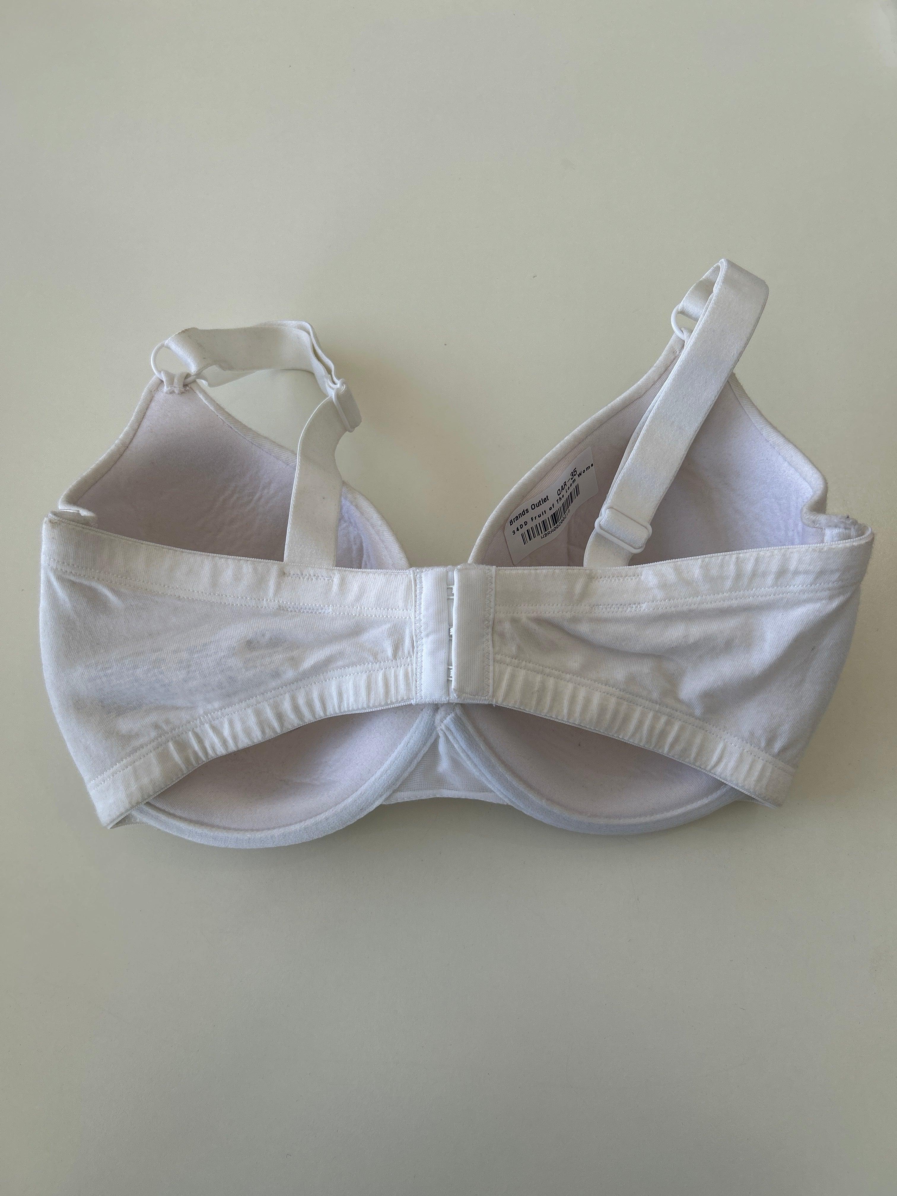 White 18 Fruit of The Loom Women Bra