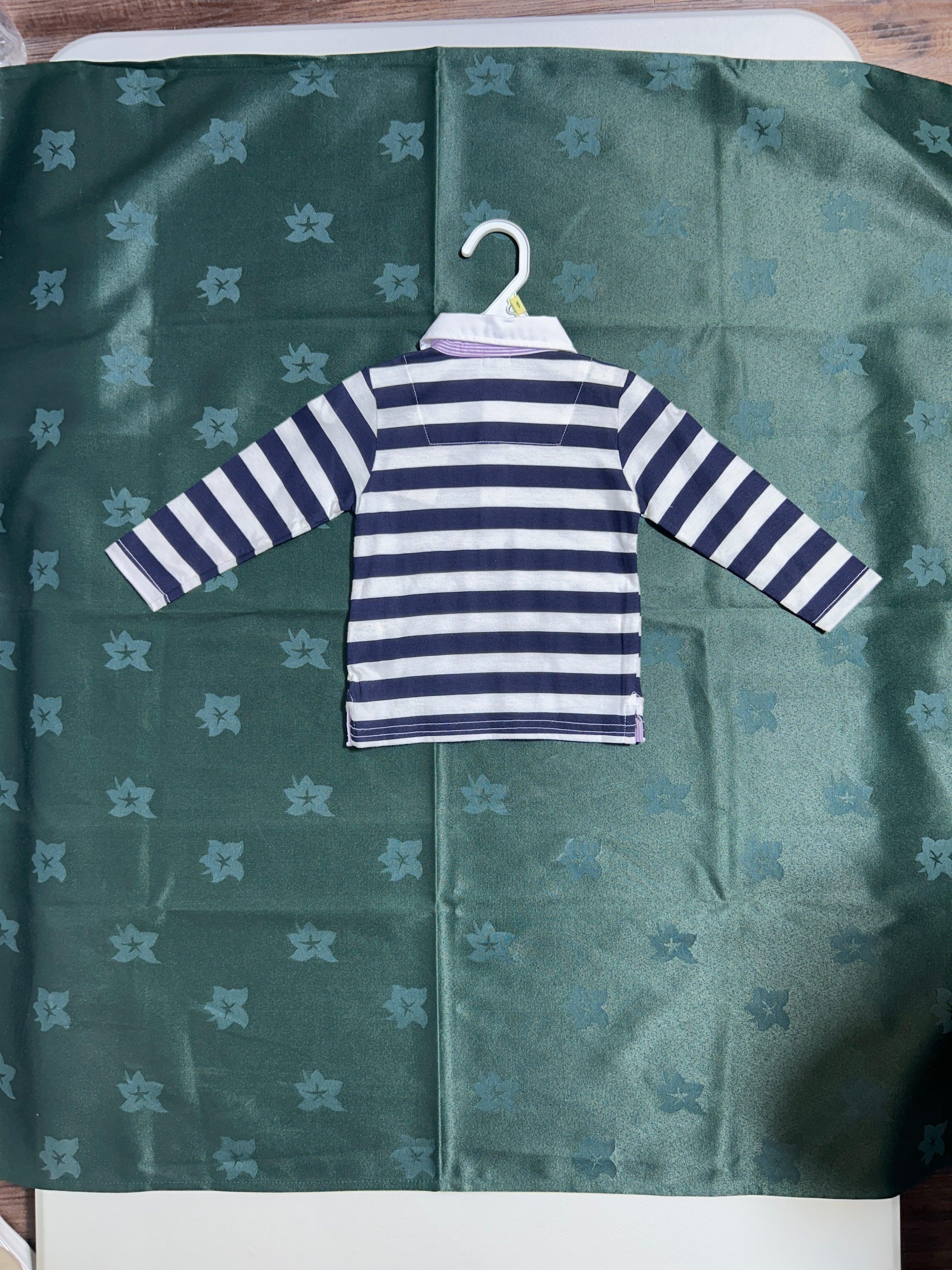 تي شيرت بولو للأولاد من PIXEL NVYWHT-12M مقاس كبير OBLF080310