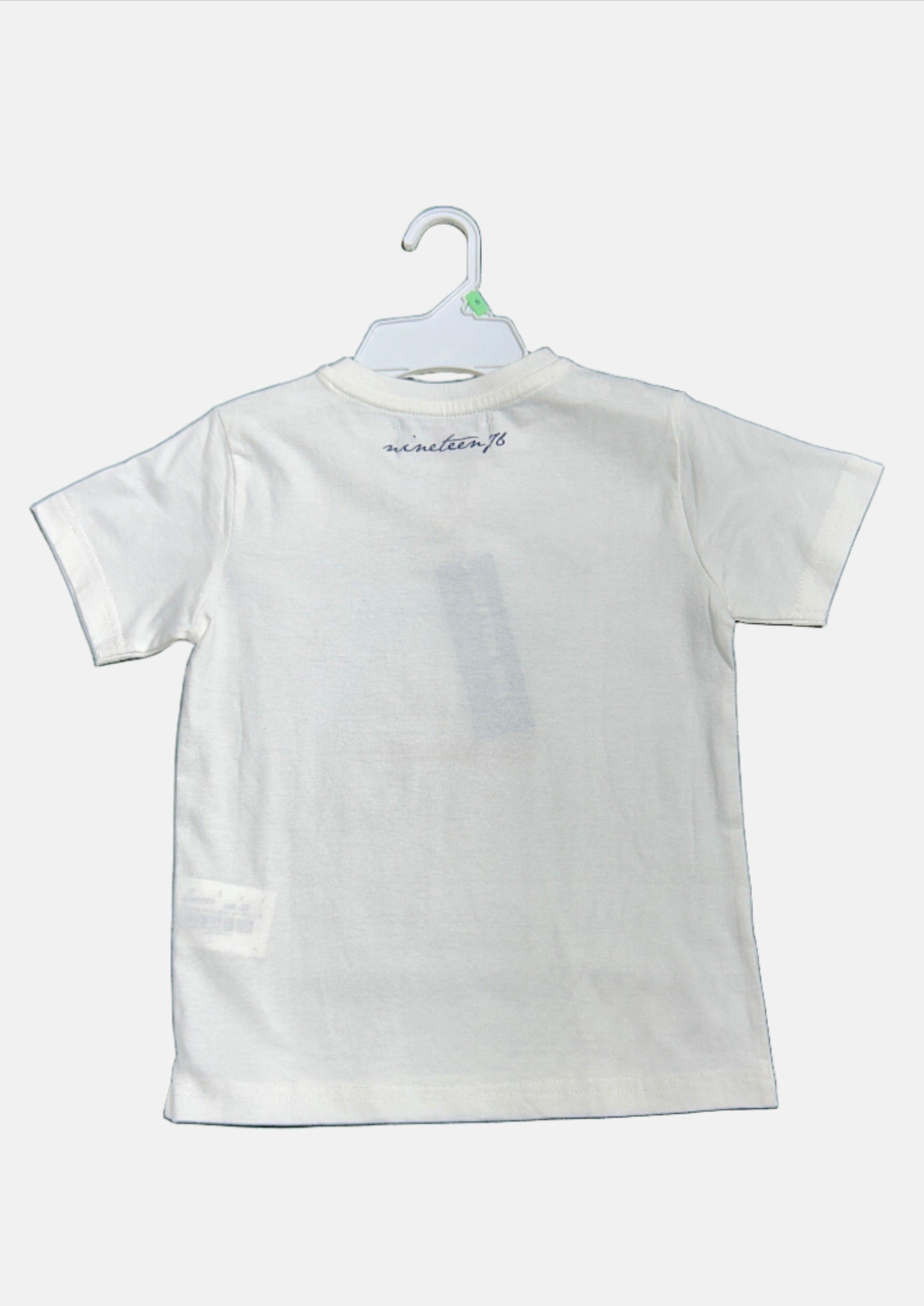 COTTON BELT WHITE BOY T-SHIRT RN SS
