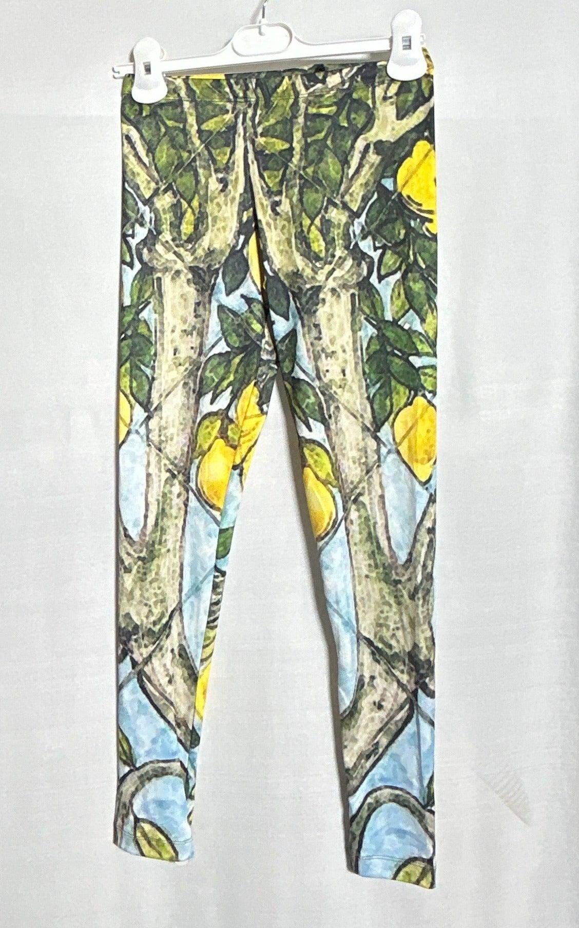 LE FARFALLE LEGGINGS BLUE PRINTED