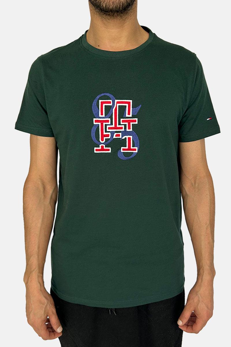 TOMMY HILFIGER GREEN ROUNDNECK T-SHIRT SS