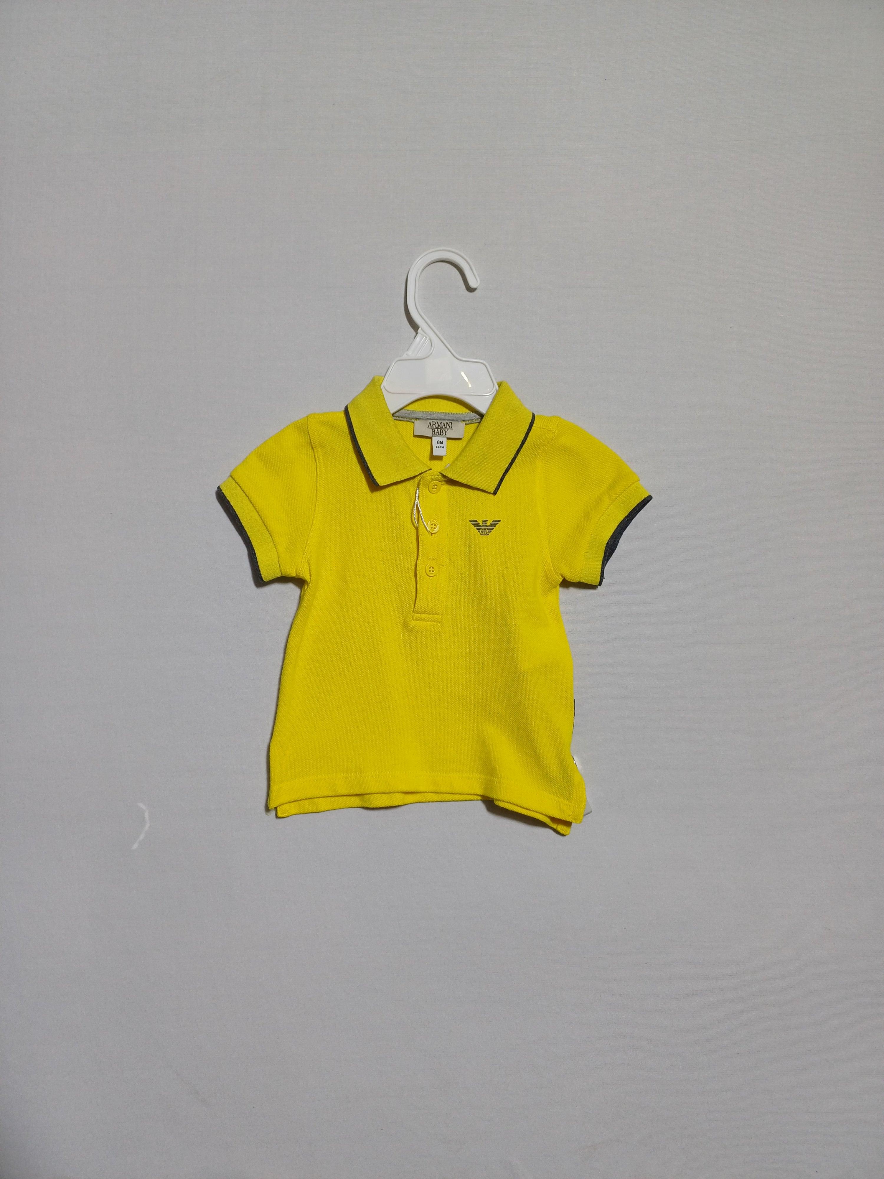 ARMANI YELLOW-6M BOY POLO T-SHIRT BDF01