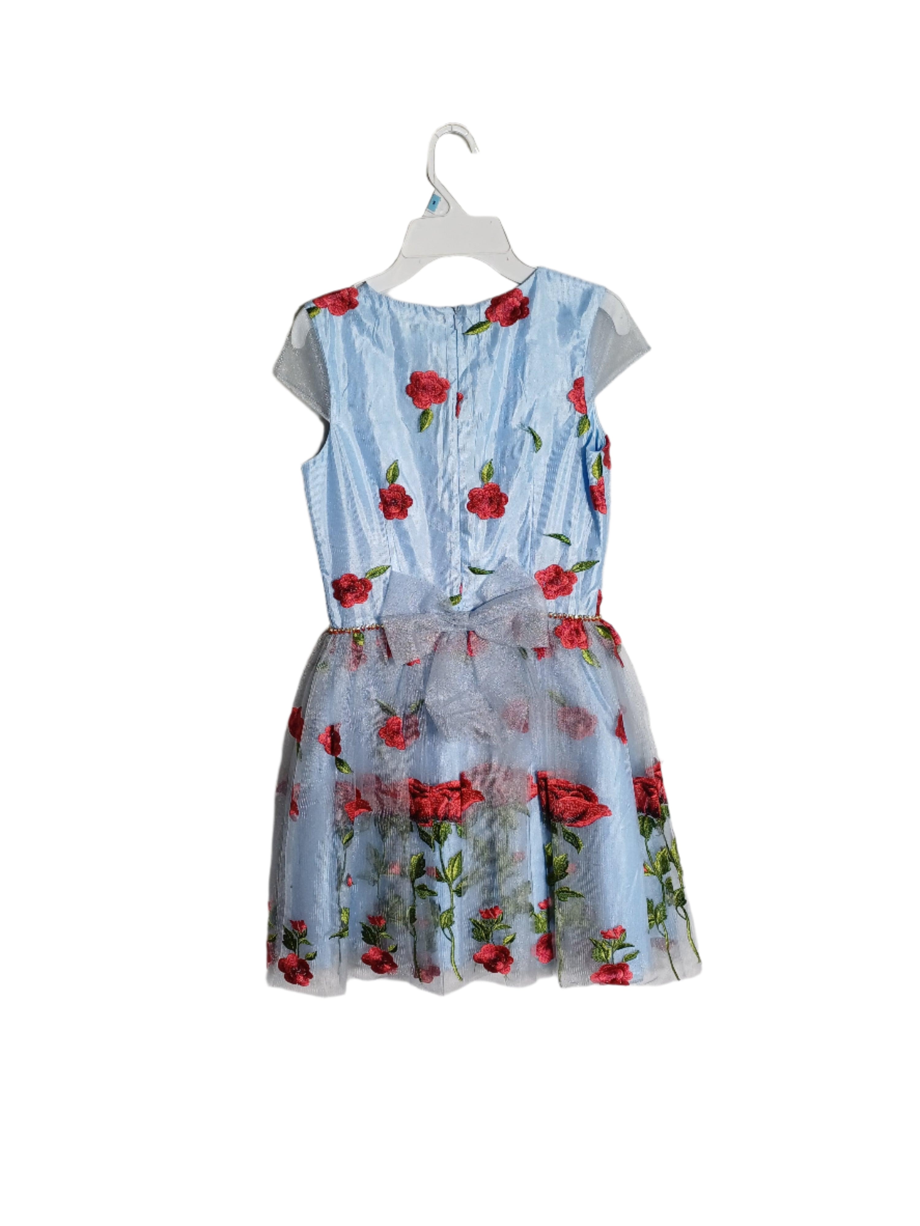 فستان ديفيد تشارلز الأزرق للبنات 13 سنة DC0035