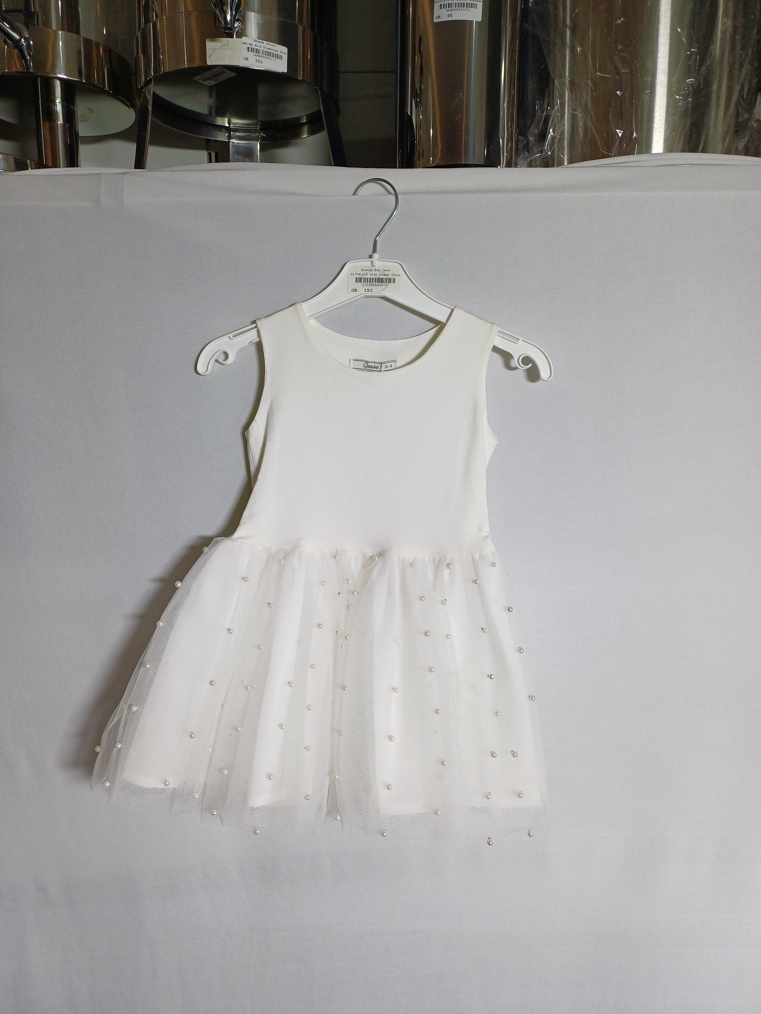 فستان فتاة أبيض G17Y61018