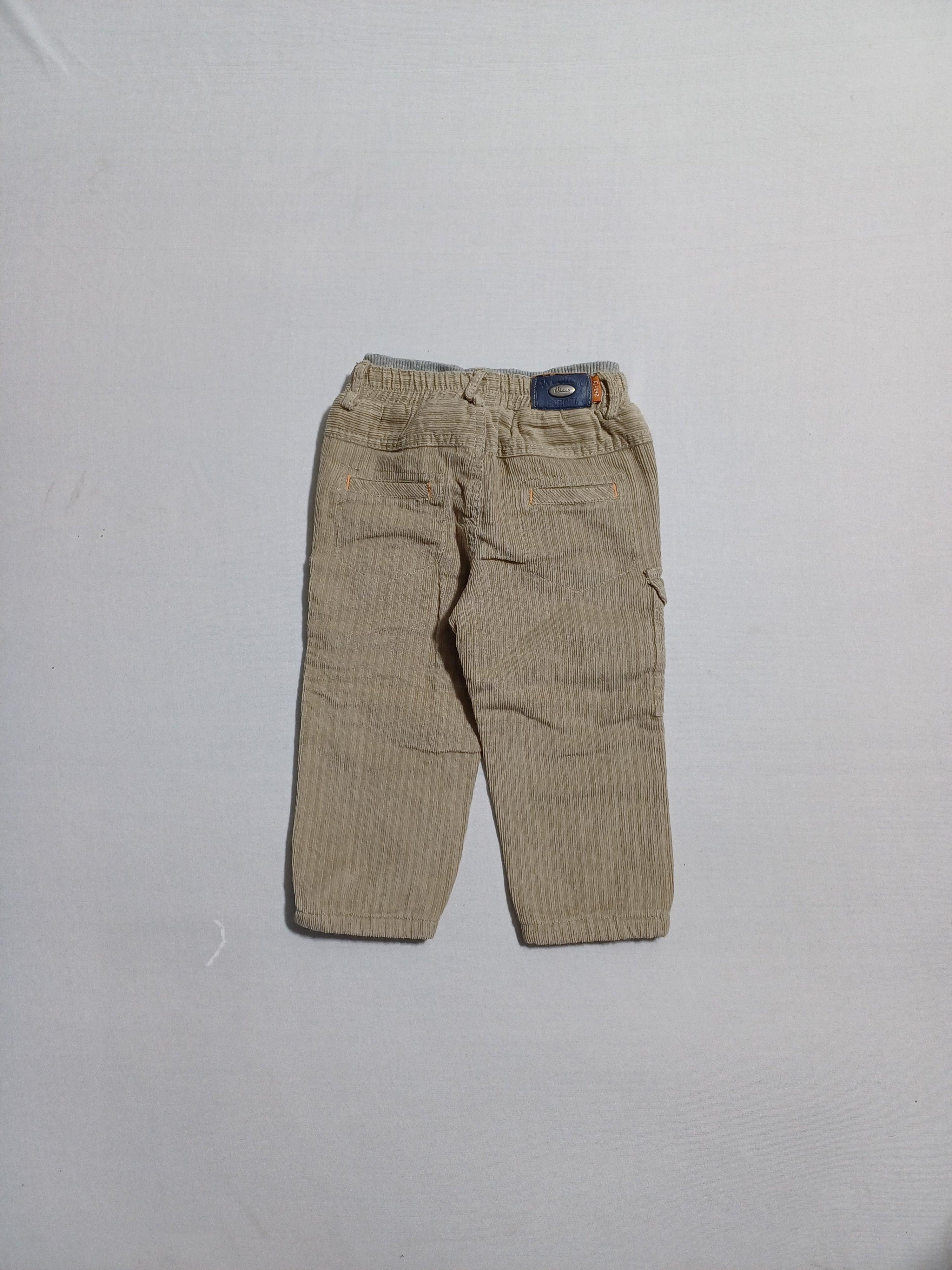 بنطال من قماش مخملي للأولاد من تشيكو بني مقاس 15 شهرًا 55744