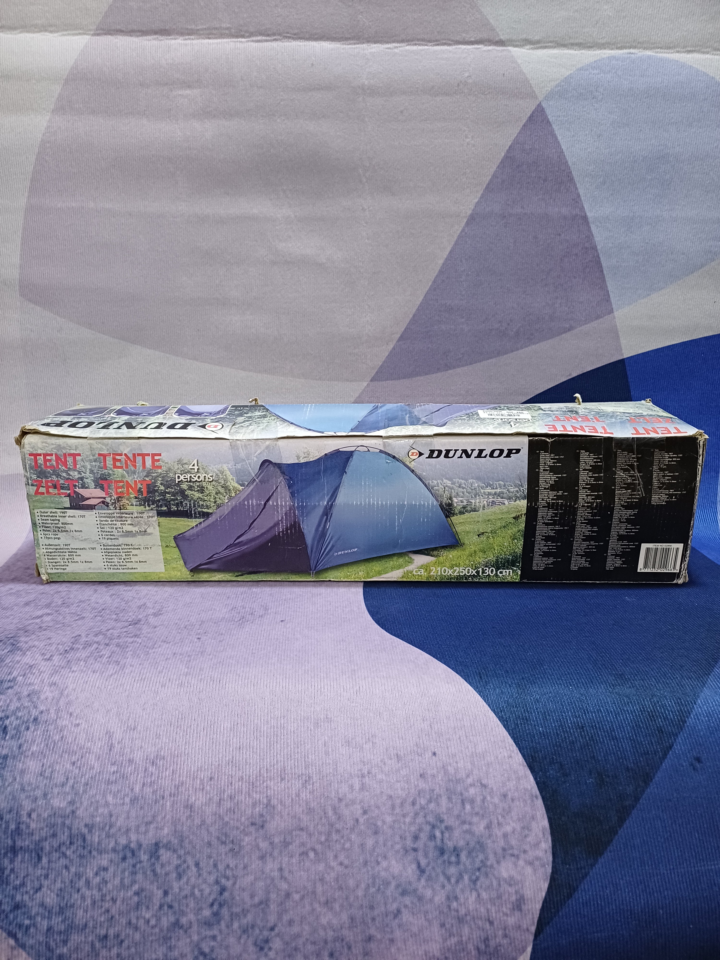 H3 Tent 4Pers. 210X250X130Cm Pe Dunlop 190T Cb