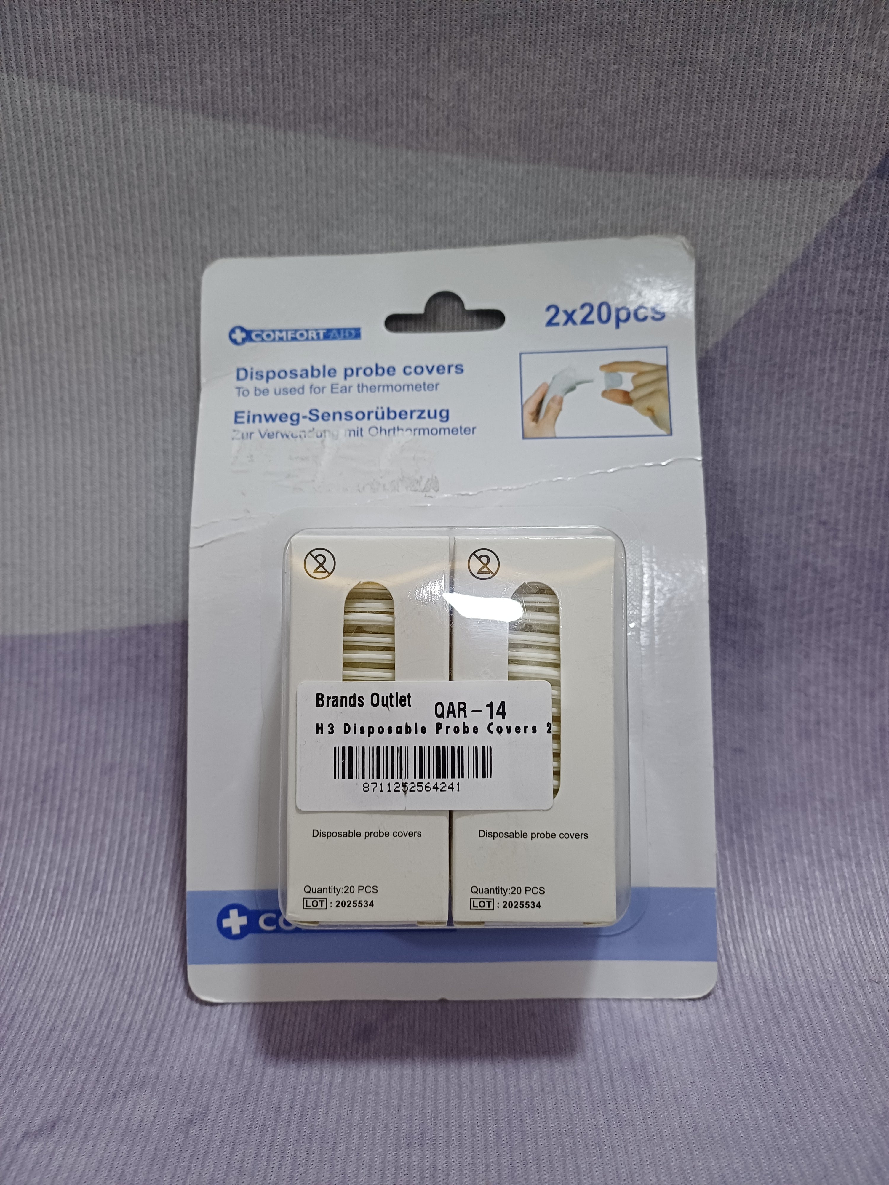 H3 Disposable Probe Covers 2X20Pc Comfort Aid 12Gr Bl