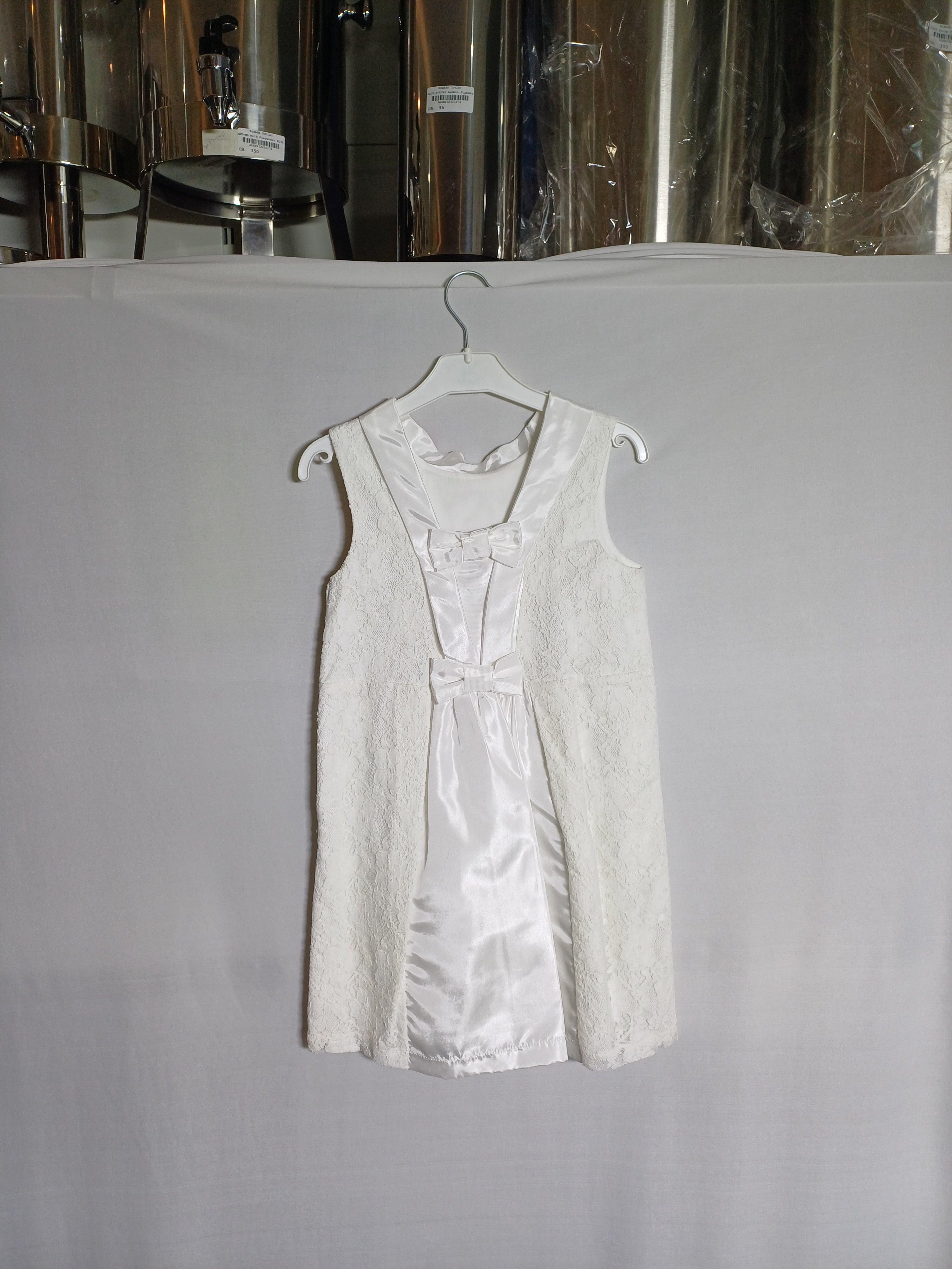 G15Y60327 WHITE-9/10Y GIRL DRESS