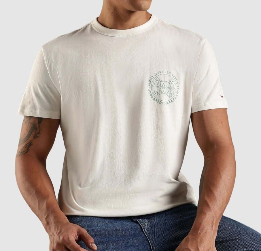 Tommy Jeans T-Shirt Round Neck Off White DM21987