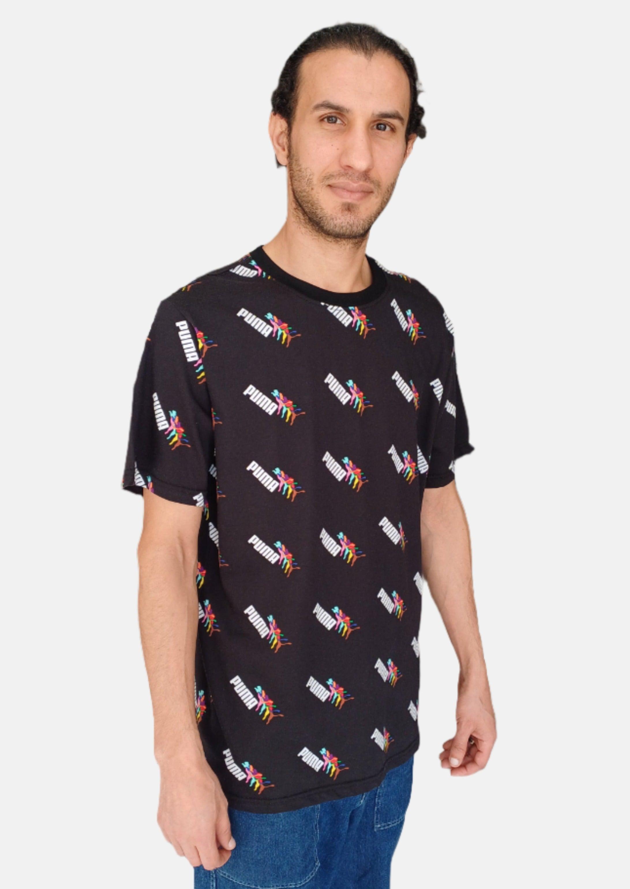 PUMA BLACK ROUNDNECK T-SHIRT