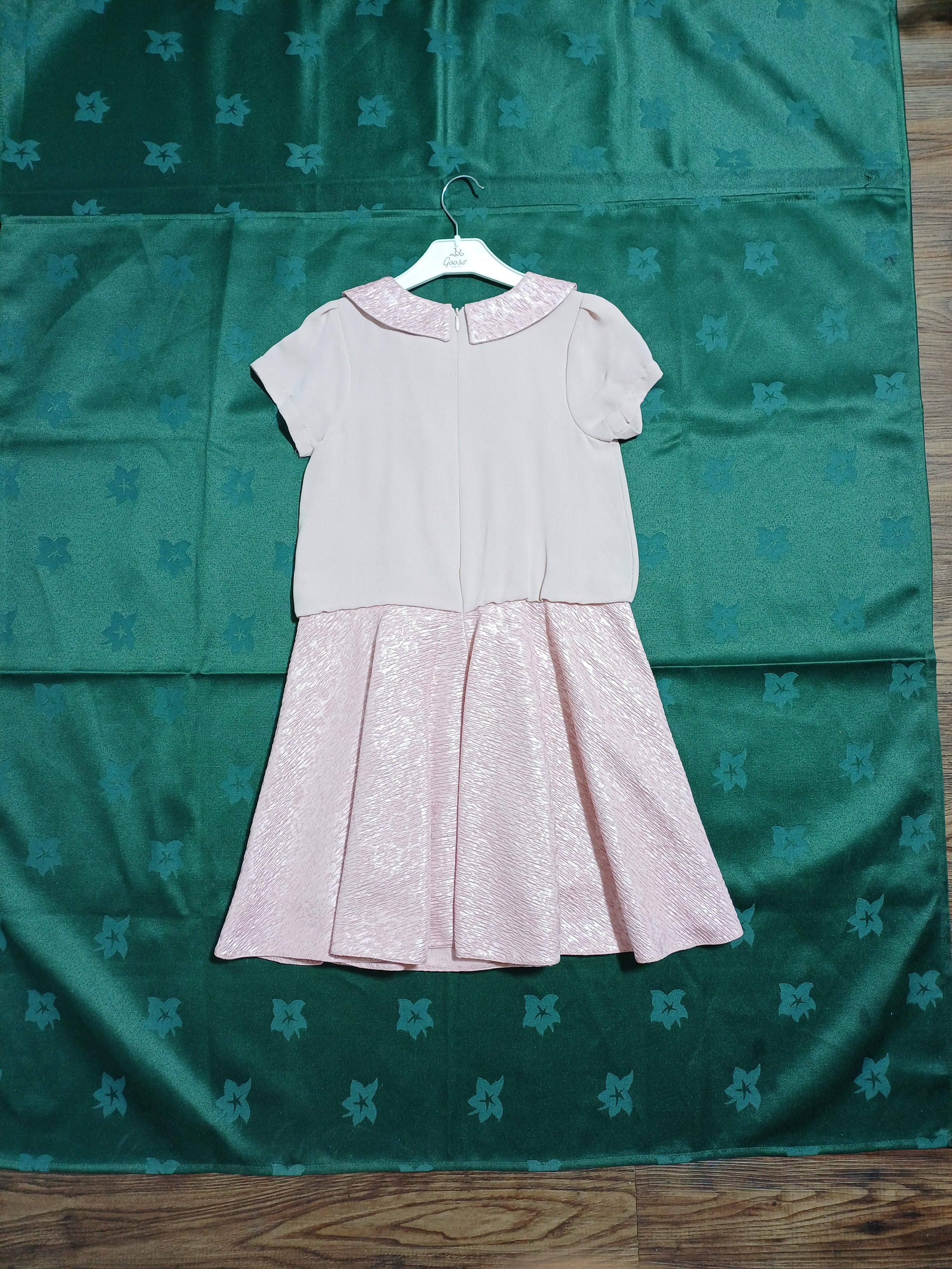 Pink G15Y60426 Goose Girls Short Sleeve Dress
