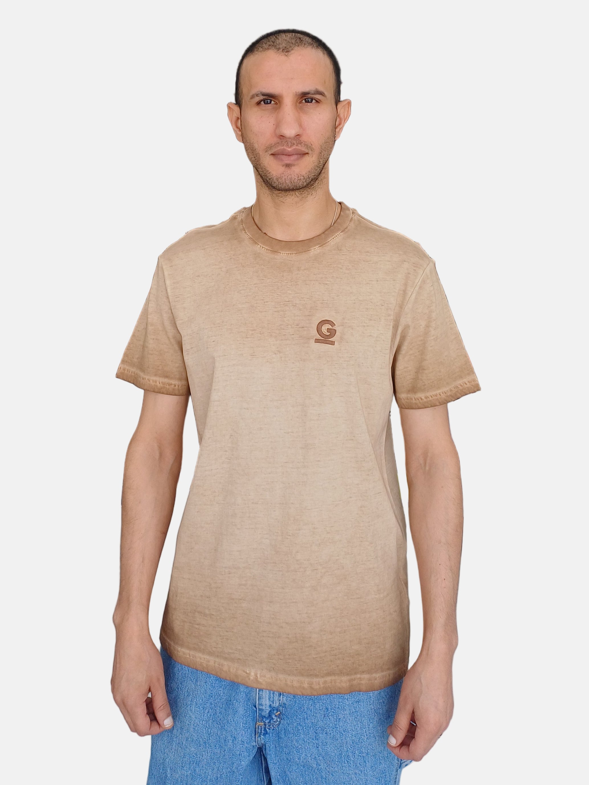 Guess Round Neck T-shirt Brown T4BI01
