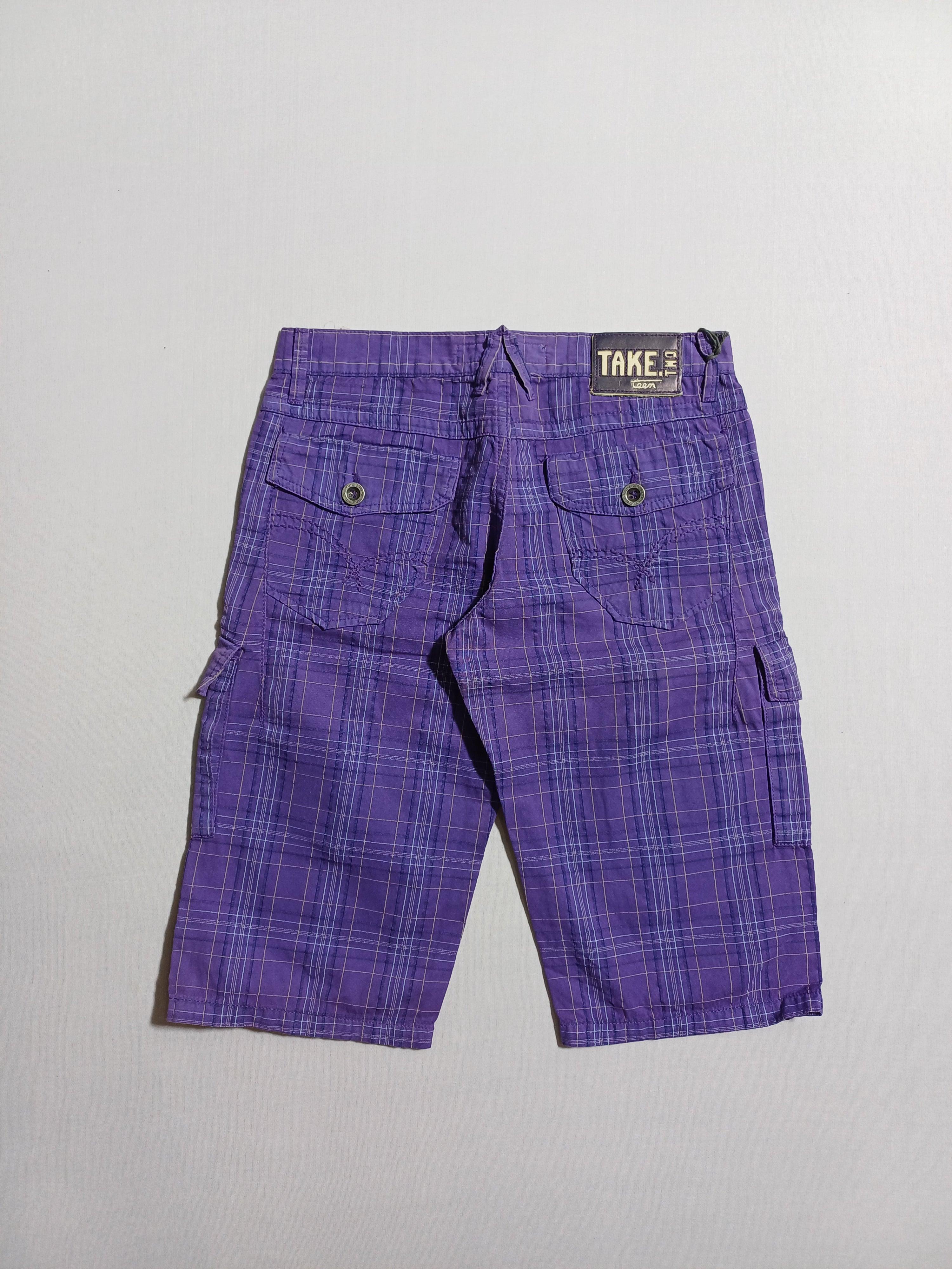 شورت كارجو أرجواني للأولاد من TAKE TWO مقاس 12 سنة C5382