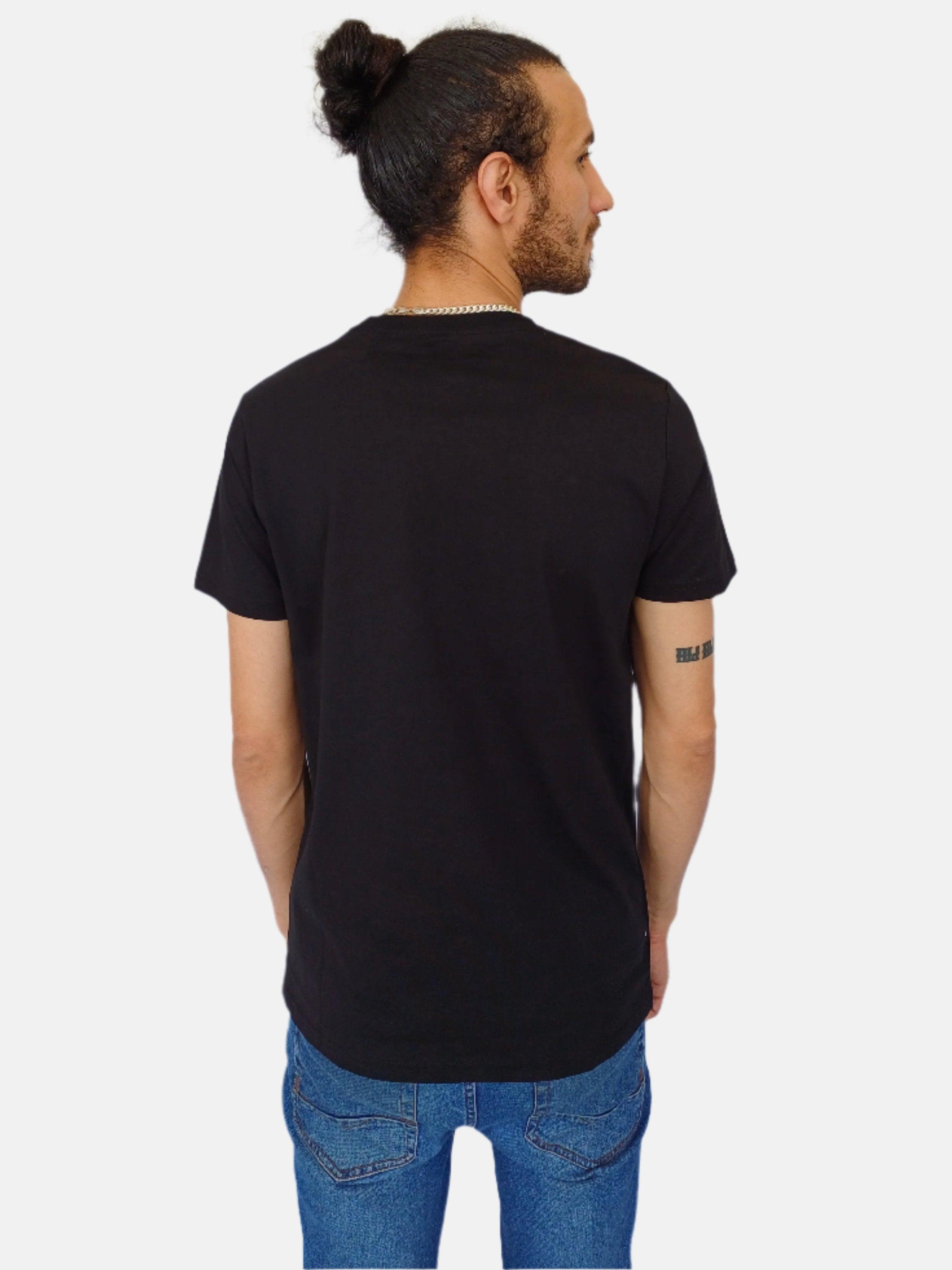 Black Armani Exchange Printed Round Neck T-shirt
