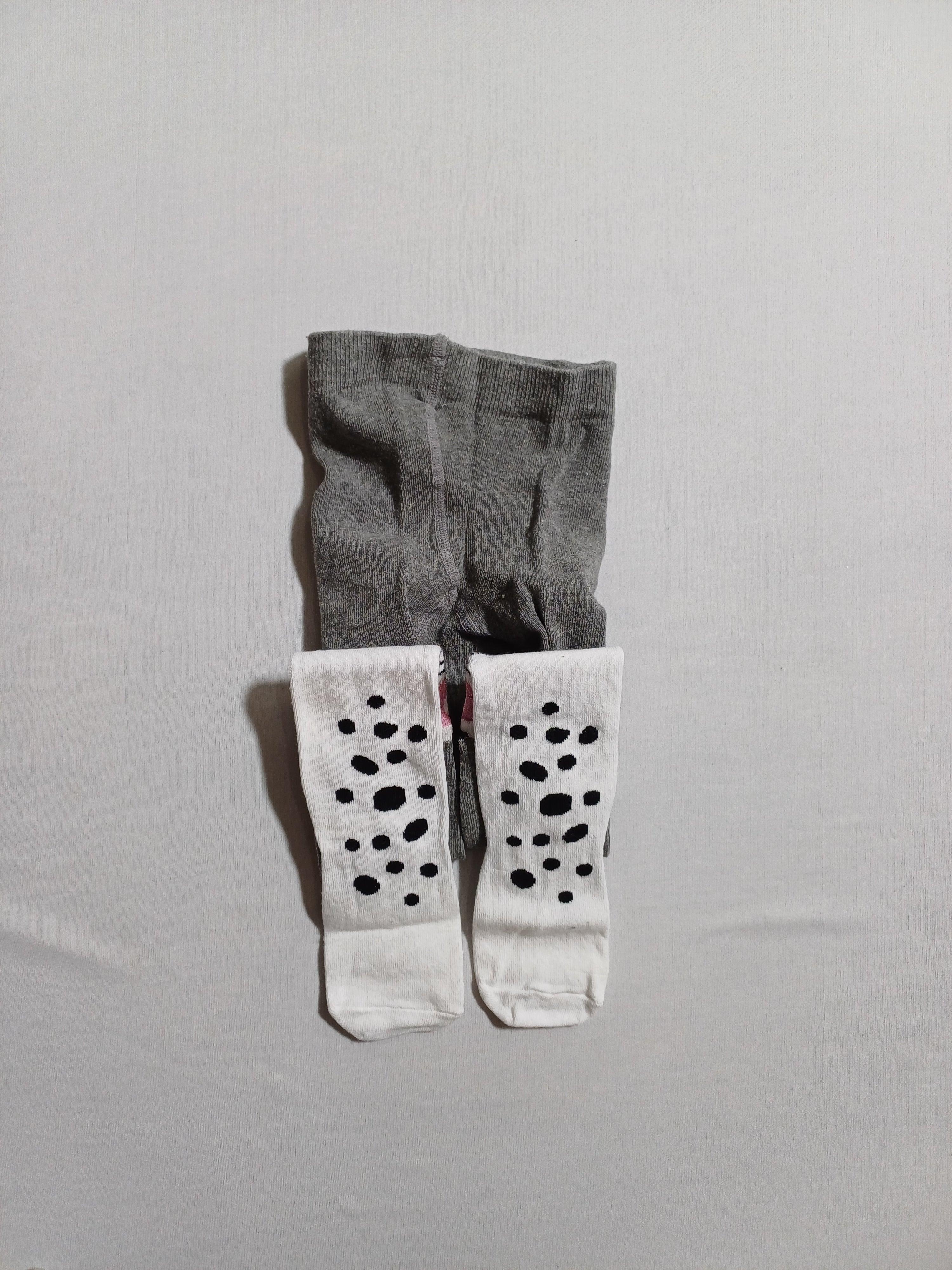 k31004 جوارب طويلة رمادية بنظارات ثلاثية الأبعاد