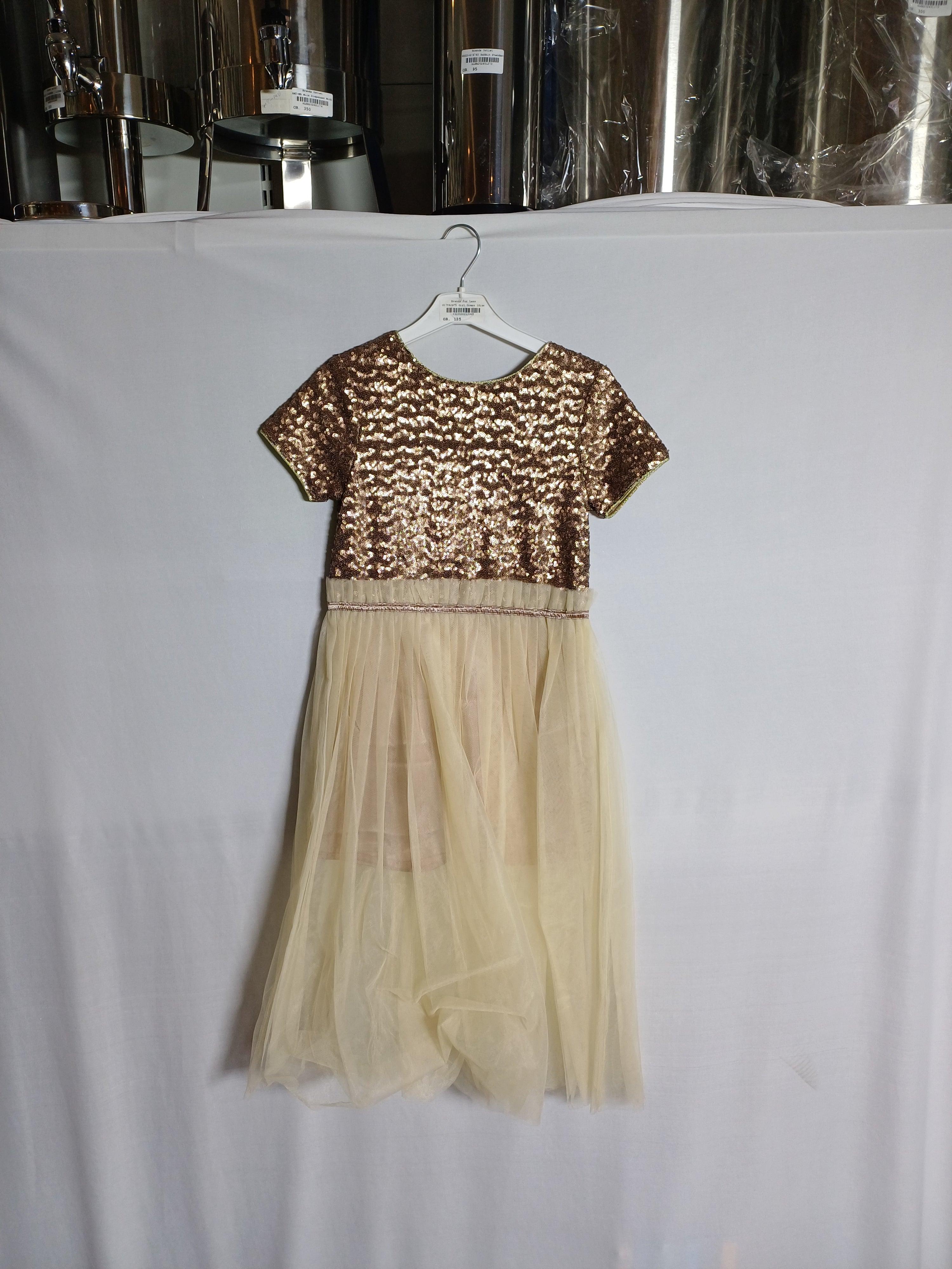 فستان G17Y60975 برونزي للبنات بعمر 7/8 سنوات