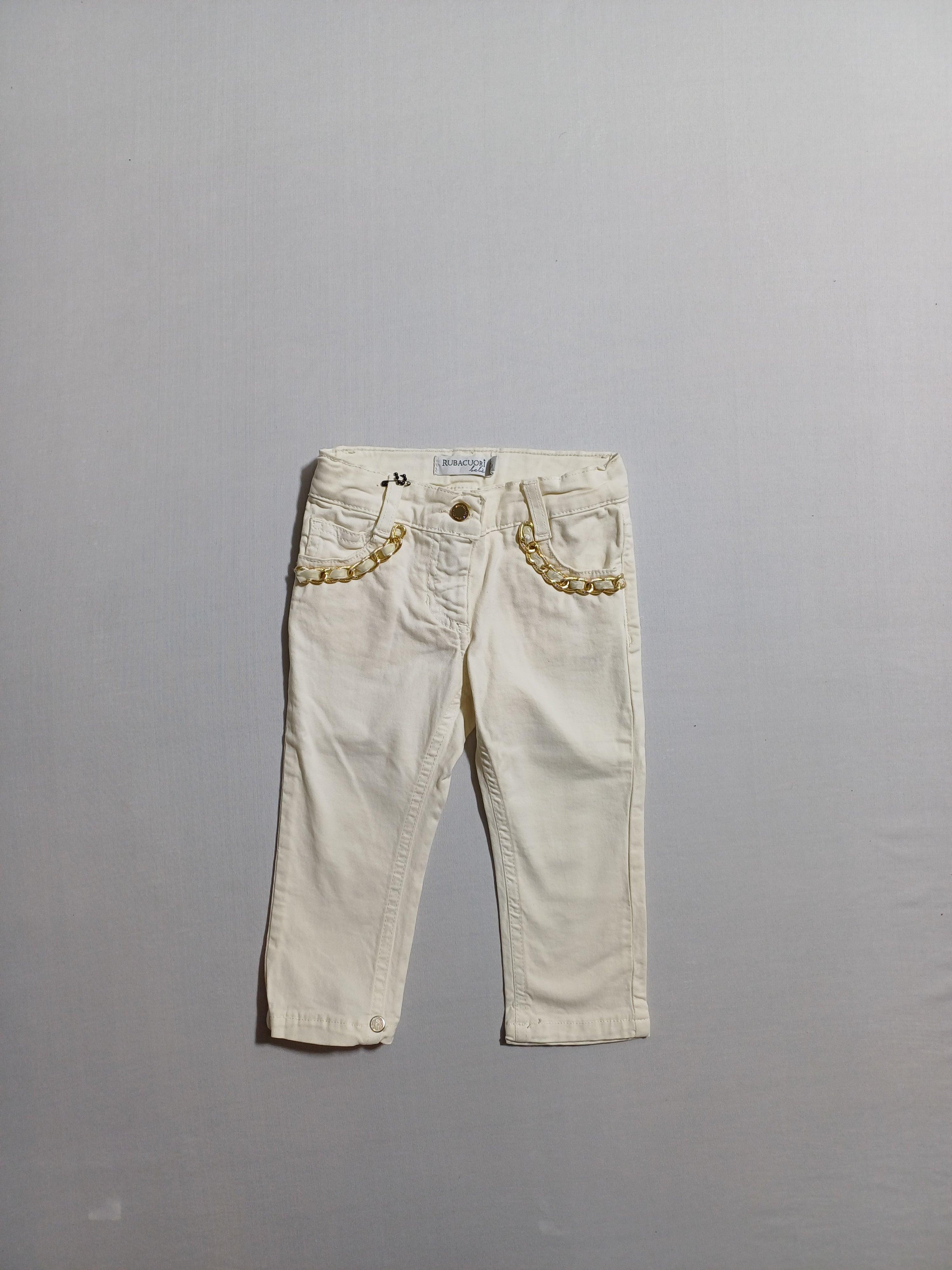 RUBACUORI WHITE-12M BABY GIRL JEANS