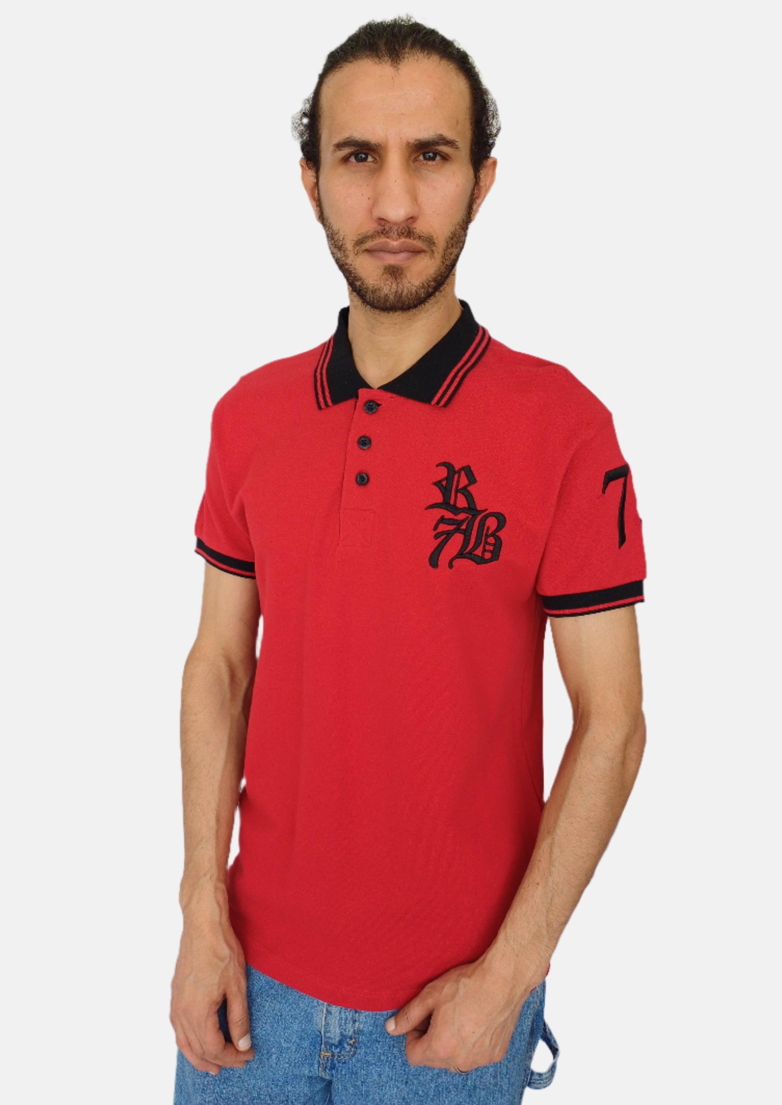 RB7 Red Men Polo T-shirts Procuta