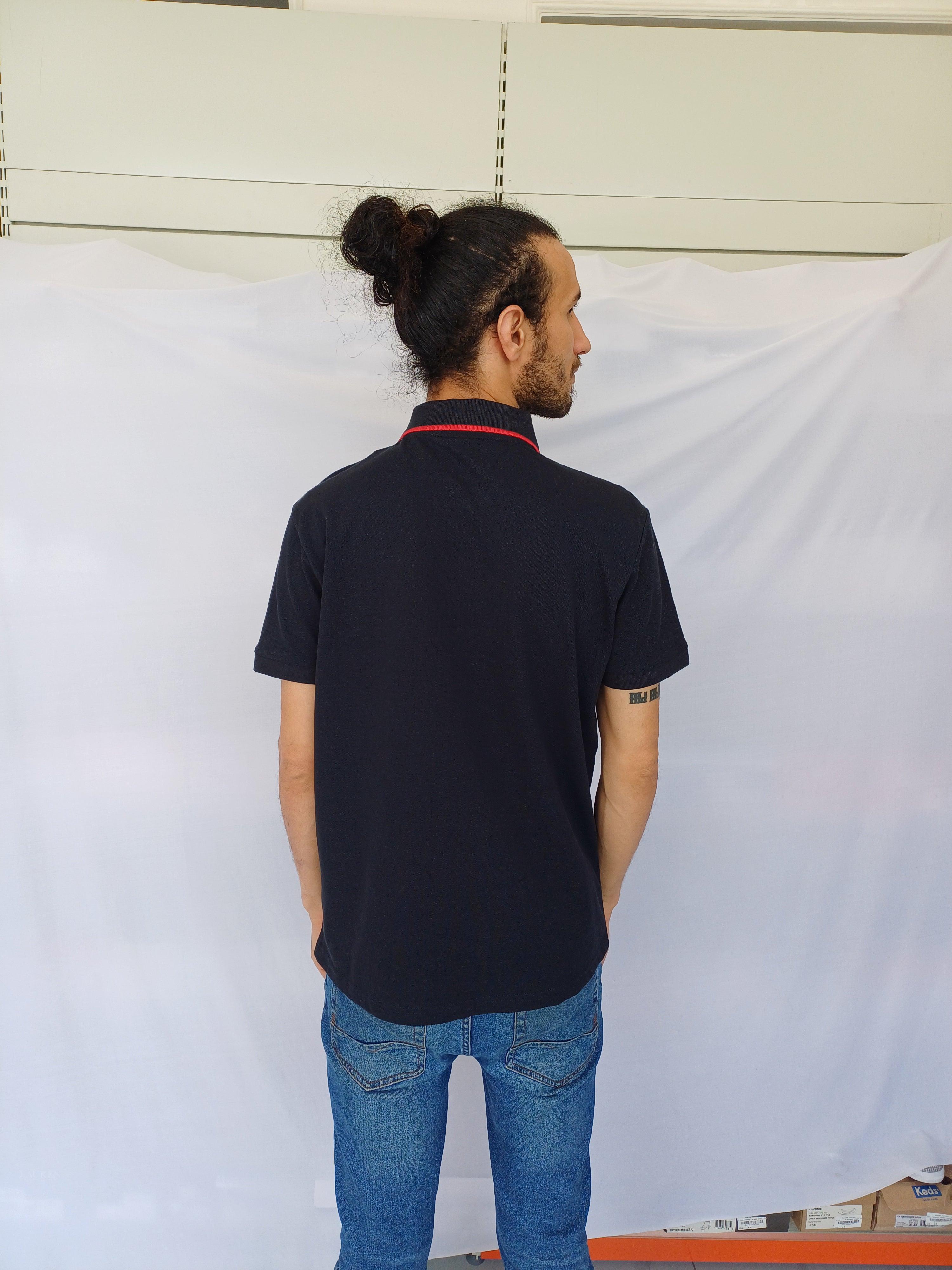 تي شيرت بولو ديملوك هوجو بوس باللون الأزرق البحري