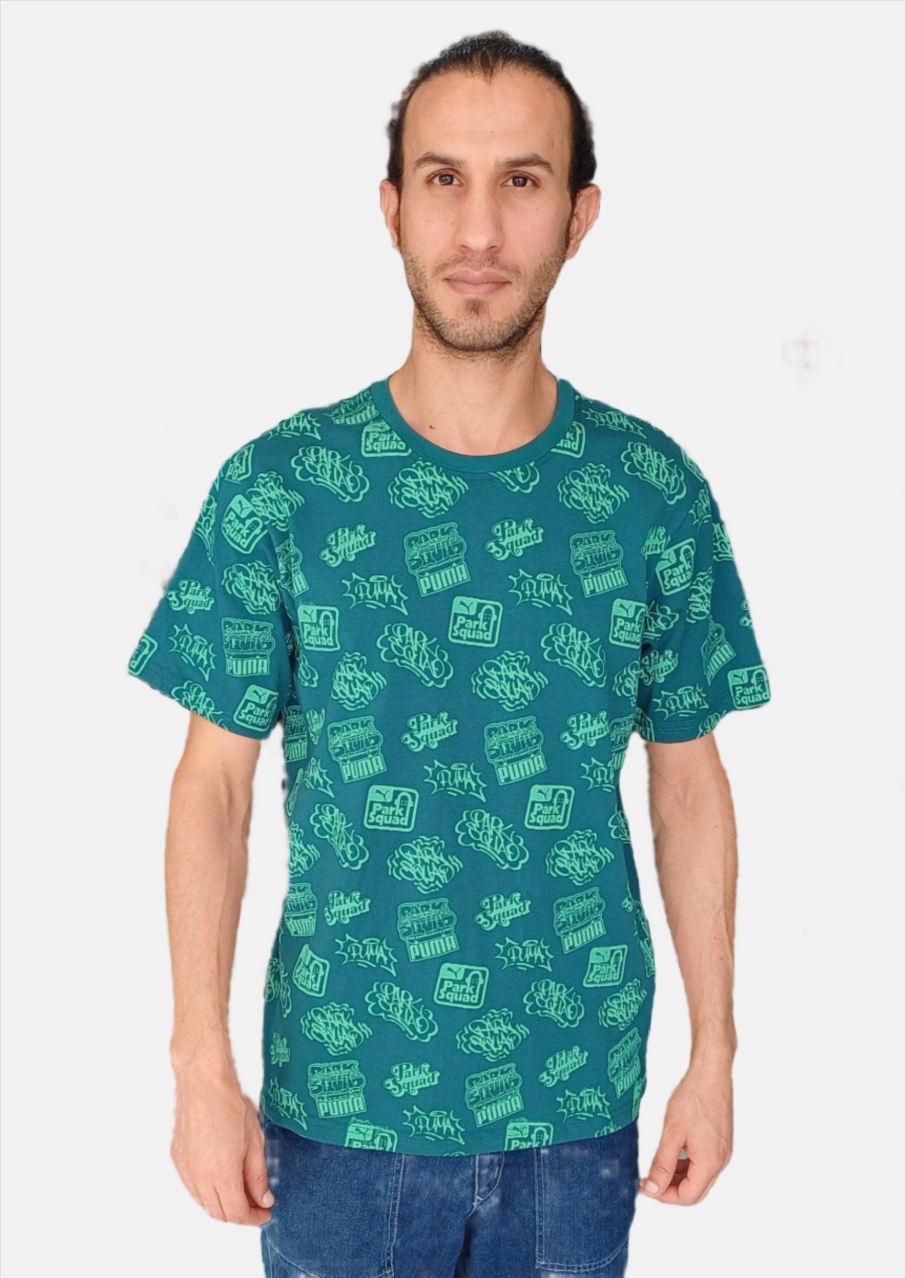 PUMA DARK GREEN ROUNDNECK T-SHIRT