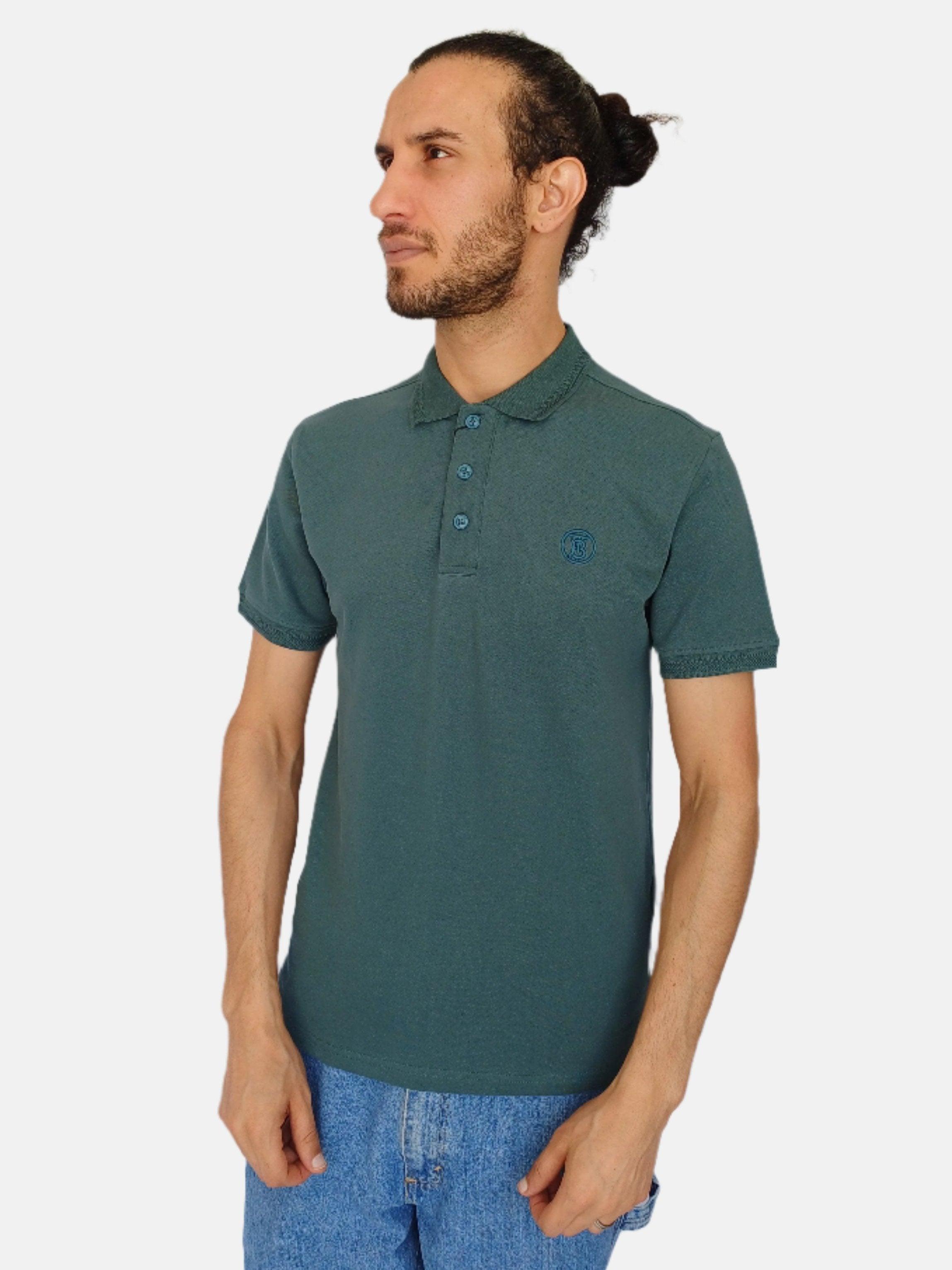 BURBERRY Green Men Polo T-shirt
