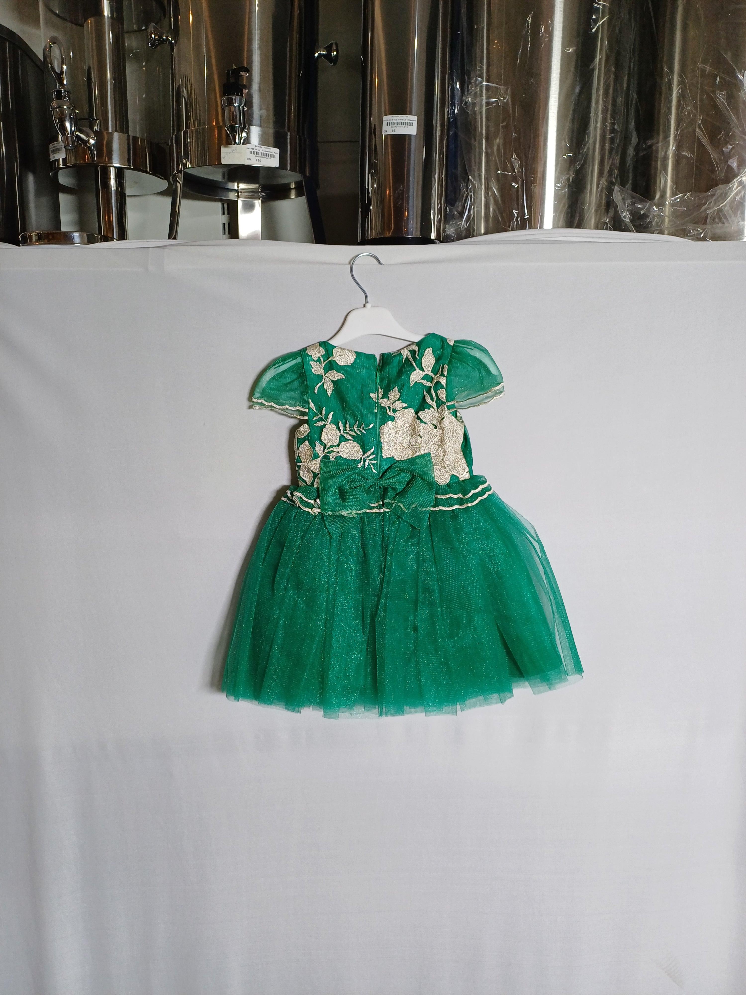 DAVID CHARLES  GREEN DC0067 Girl Dress