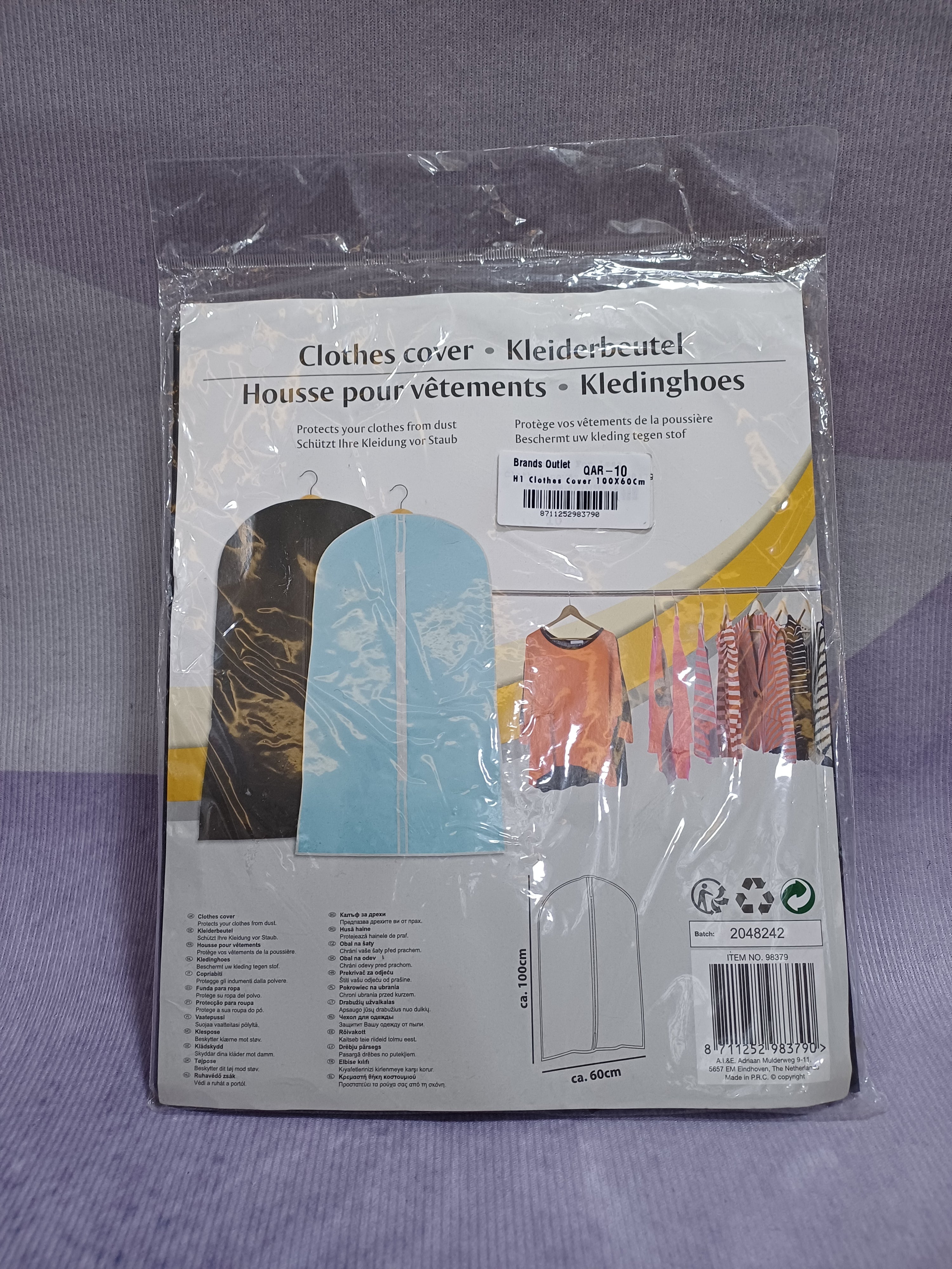 H1 Clothes Cover 100X60Cm 2Ass Cl