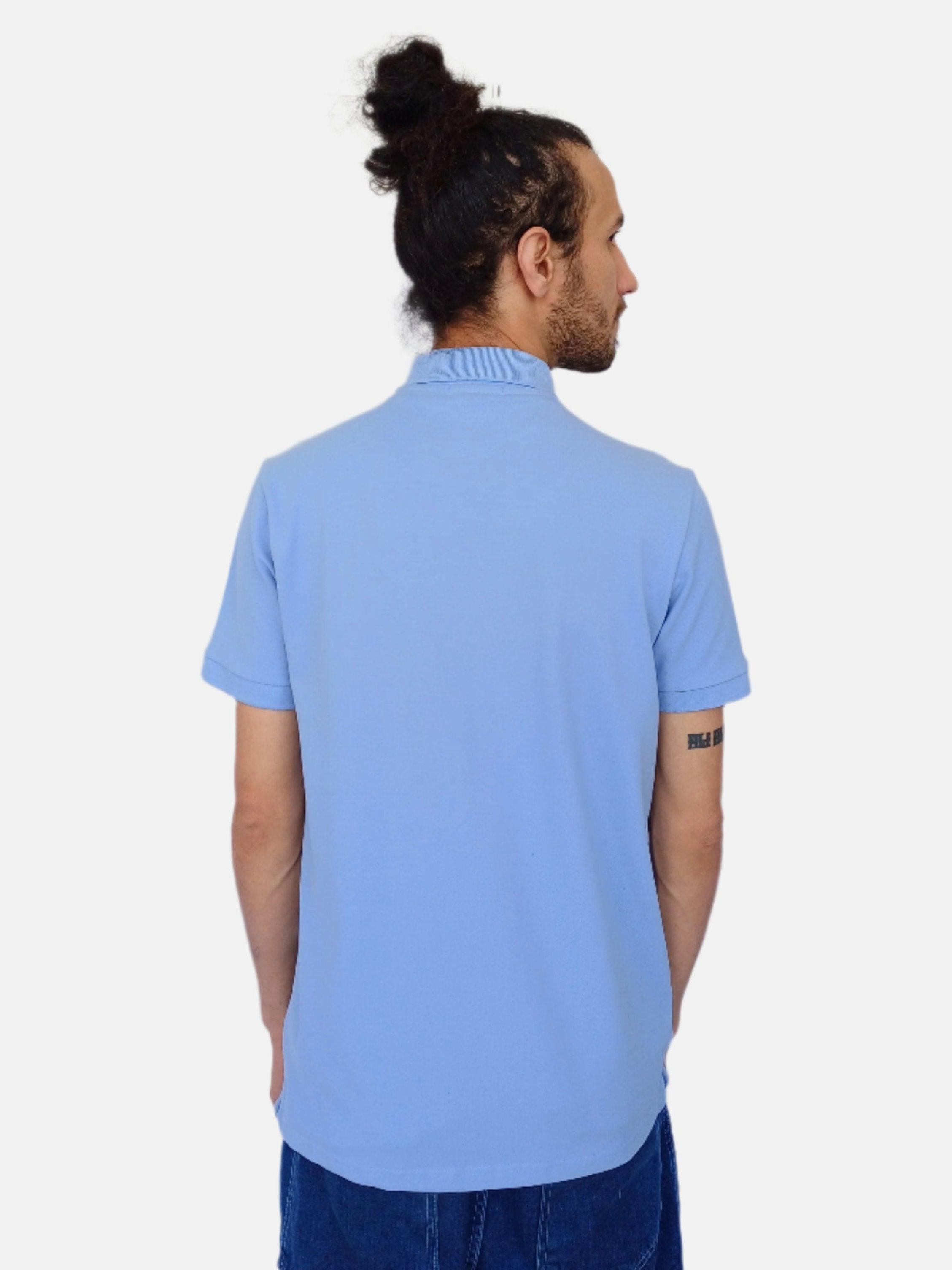 Sky Blue Ralph Lauren Men Plain Polo T-shirt Small Pony Slim Fit