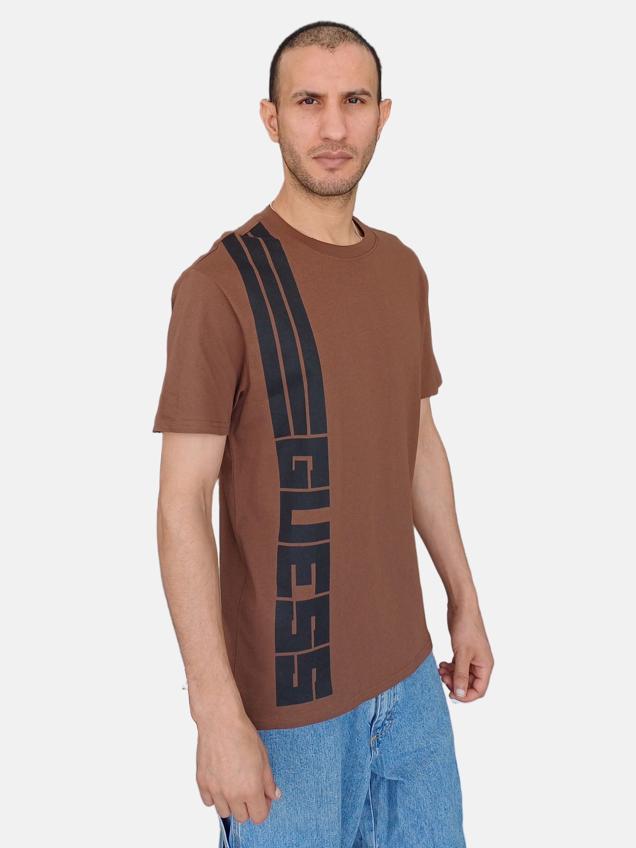 Guess Round Neck T-shirt Brown T5BI12