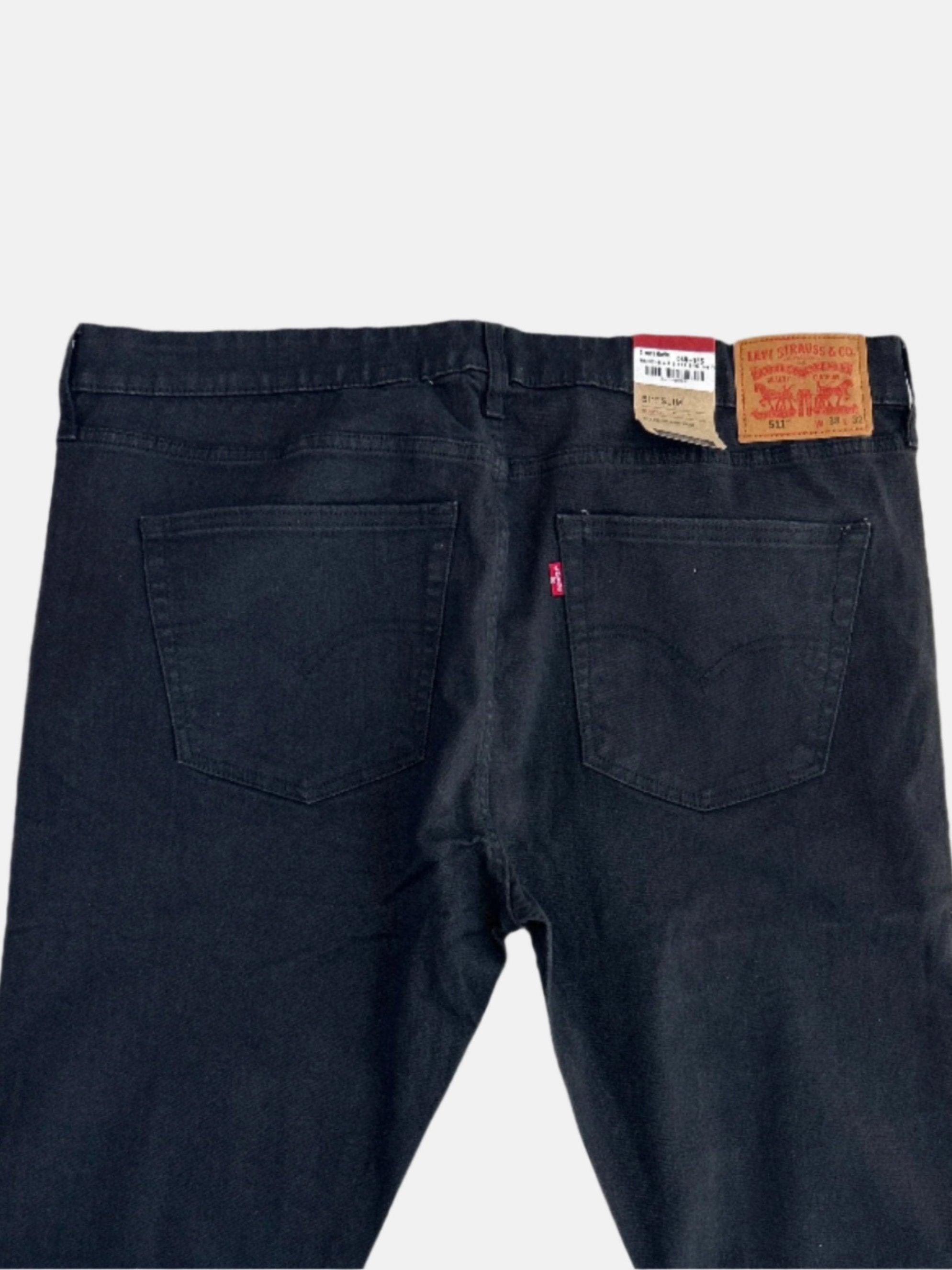 38x32-بنطلون جينز Levi's Stretch Slim 3 511 أسود